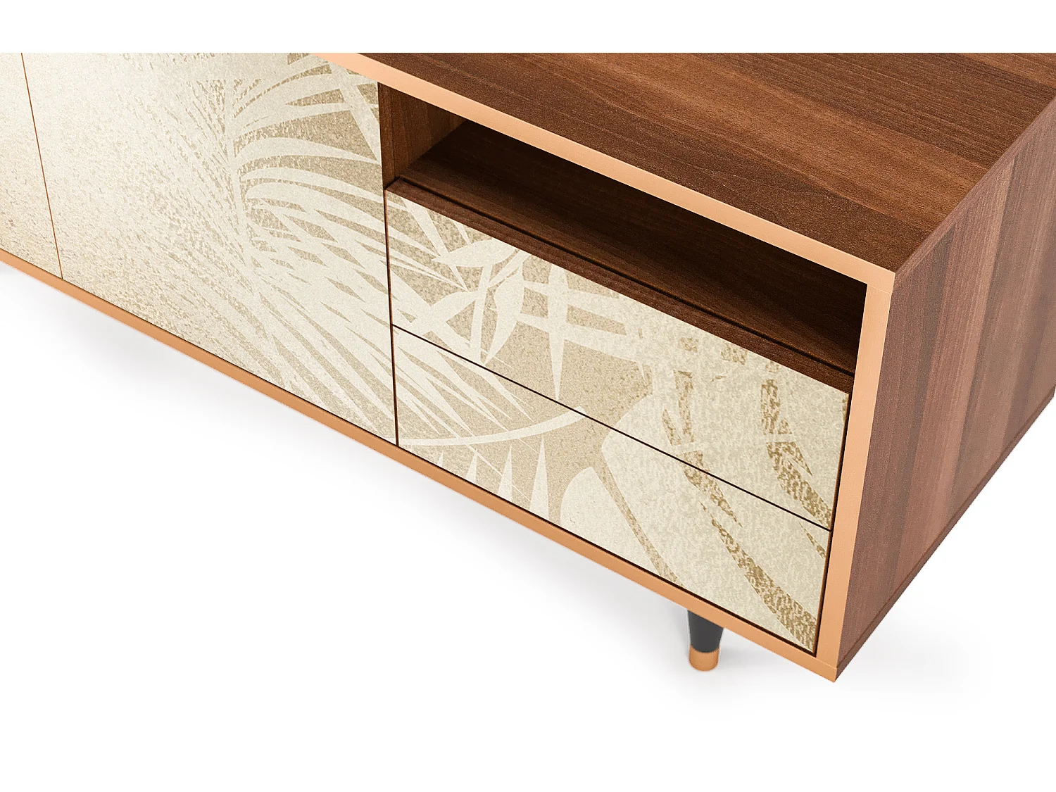 Meuble TV - 125х56х41 cm - T7 - Plant of the Dessert, Noyer