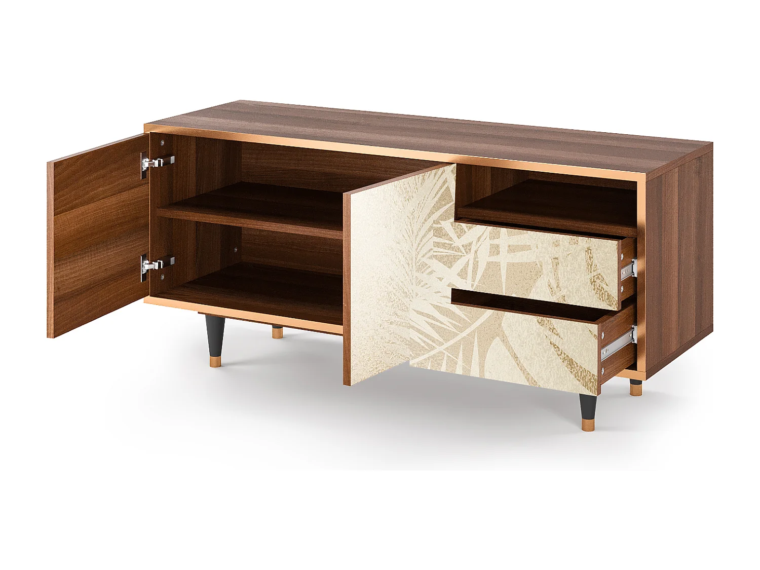 Meuble TV - 125х56х41 cm - T7 - Plant of the Dessert, Noyer