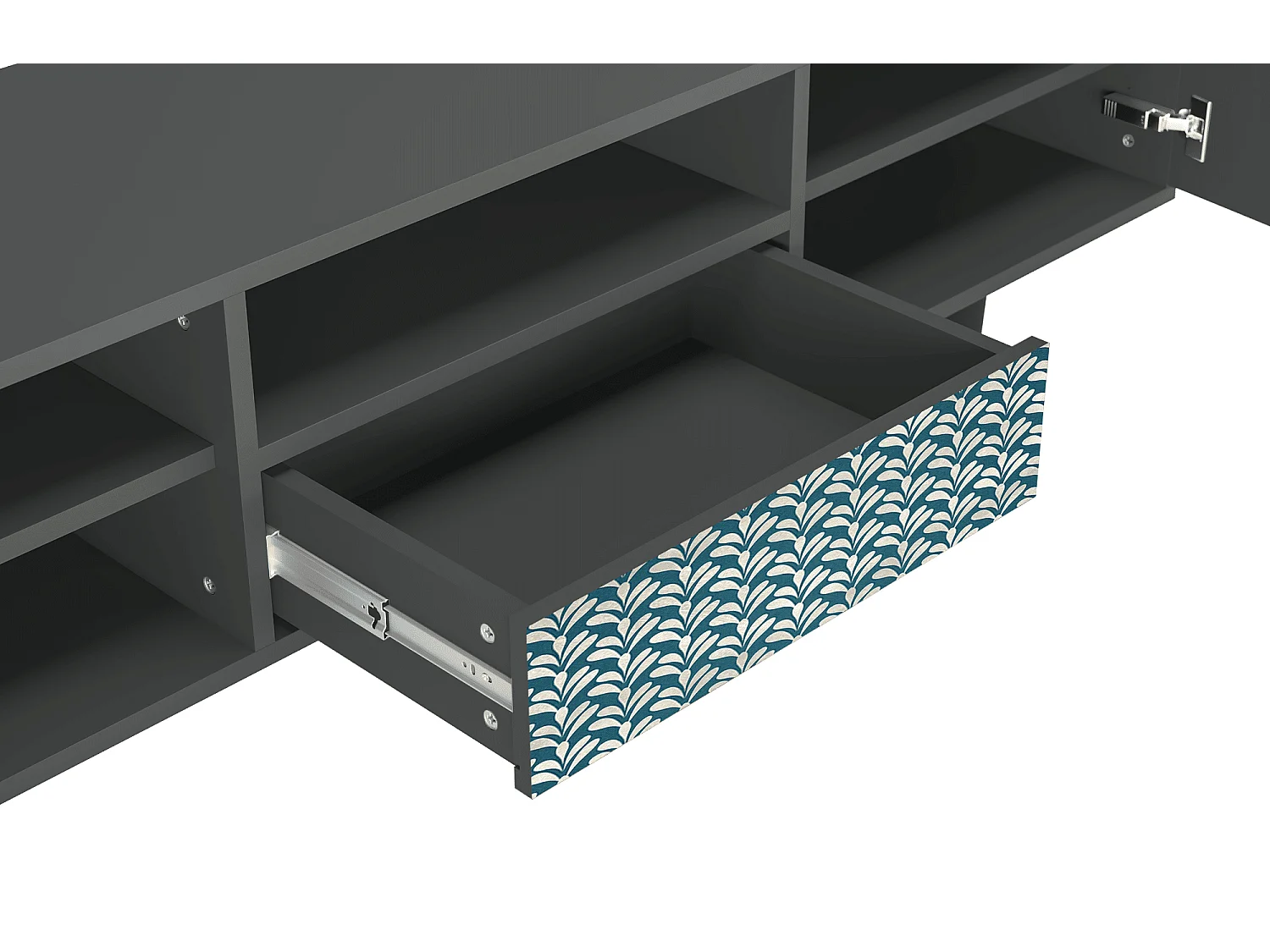 TV-Möbel - 170х59х41 cm - T6 - Milky Tears, Anthrazit