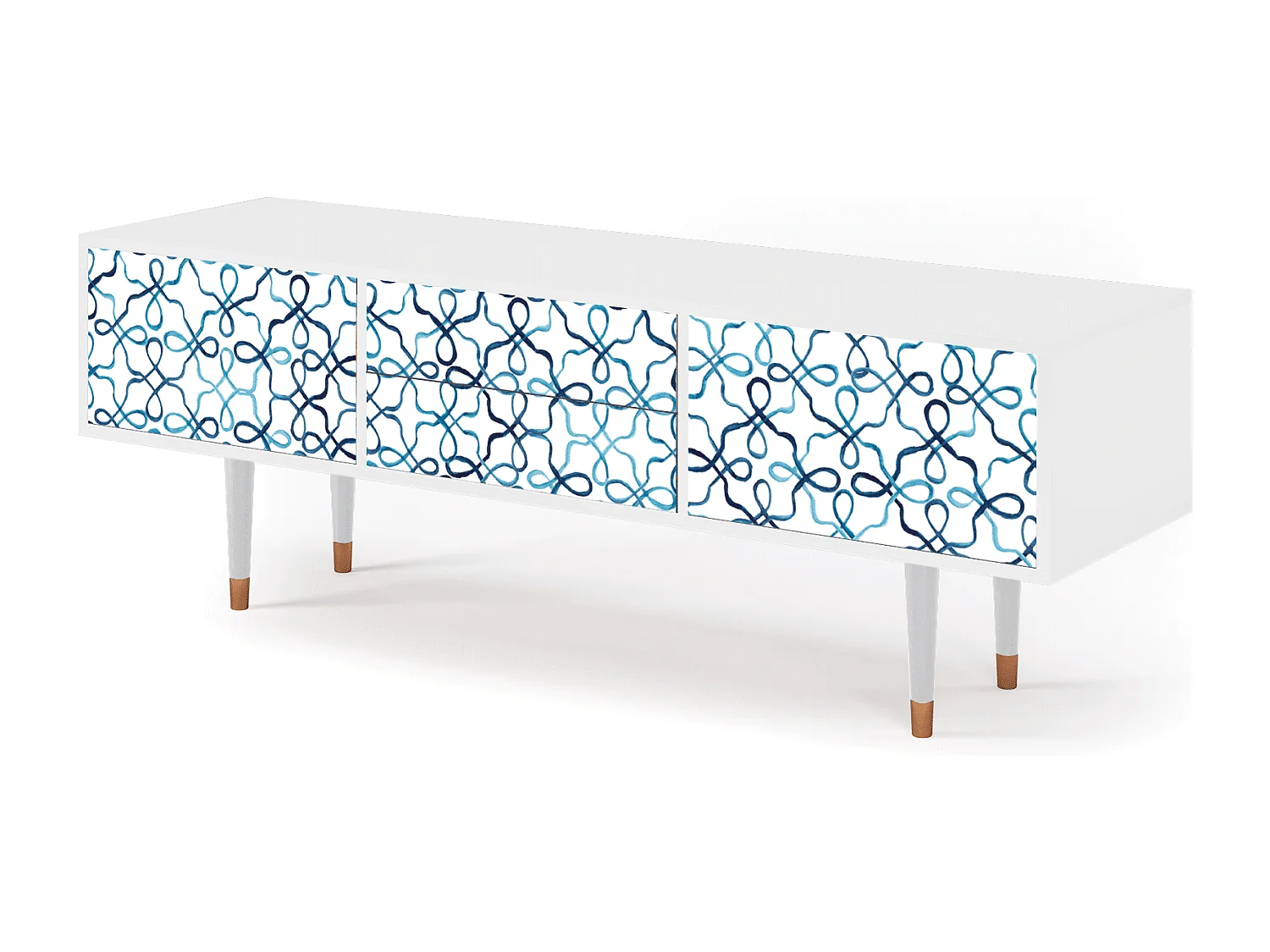 Mobile TV - 170х59х48 cm - T4 - Marine Strings, Bianco