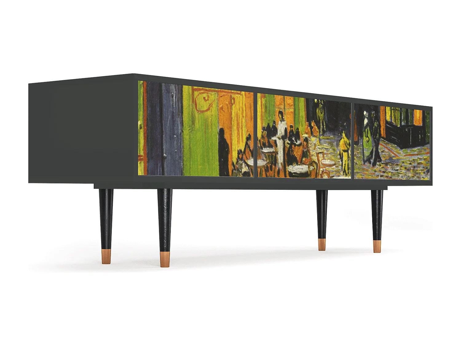 TV-meubel - 170х59х48 cm - T4 - Café Terrace at Night, Antraciet