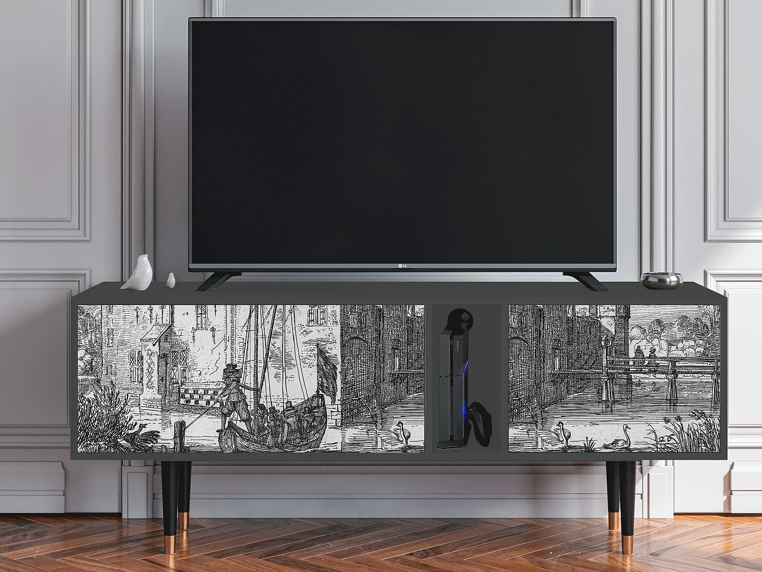 TV-Möbel - 170х69х48 cm - T1 - Castle by Breugel, Anthrazit