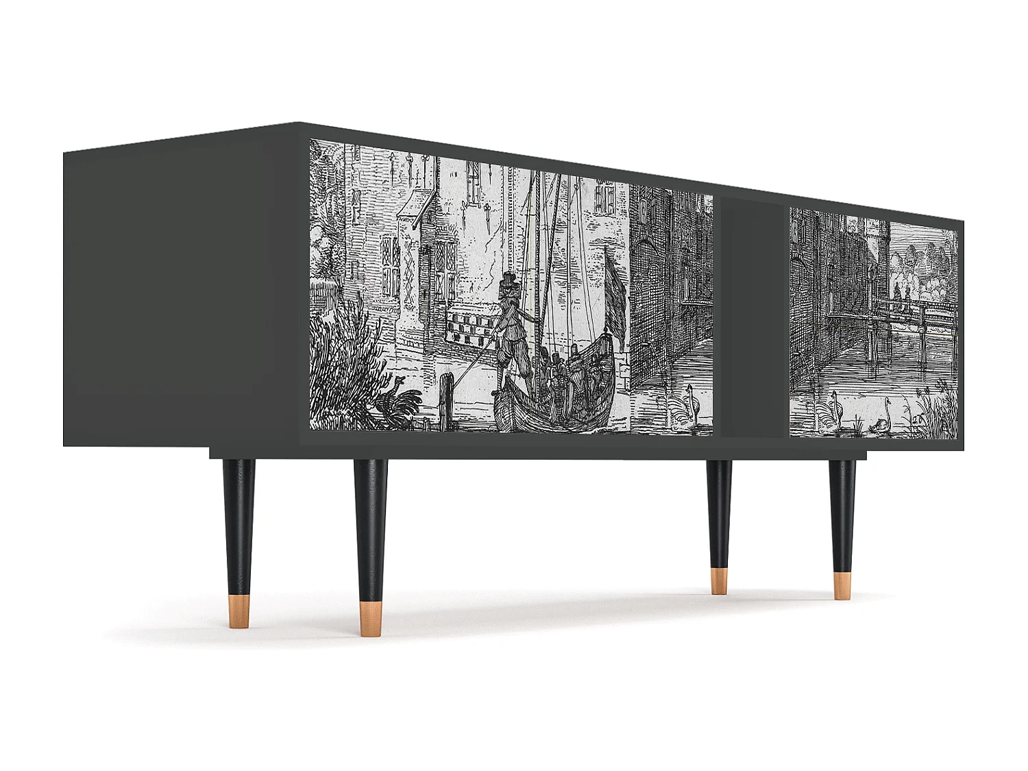 TV-Möbel - 170х69х48 cm - T1 - Castle by Breugel, Anthrazit