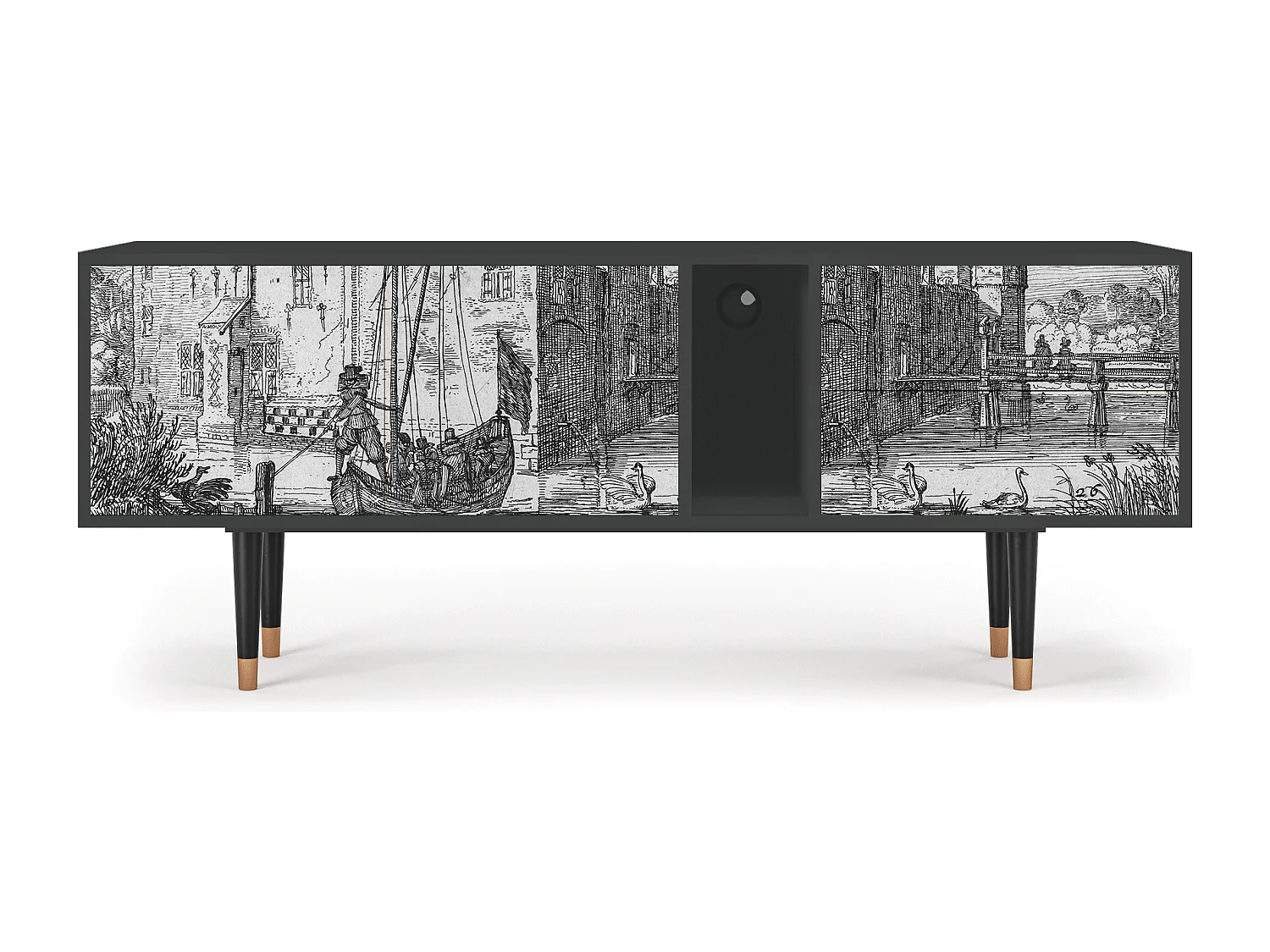 TV-Möbel - 170х69х48 cm - T1 - Castle by Breugel, Anthrazit