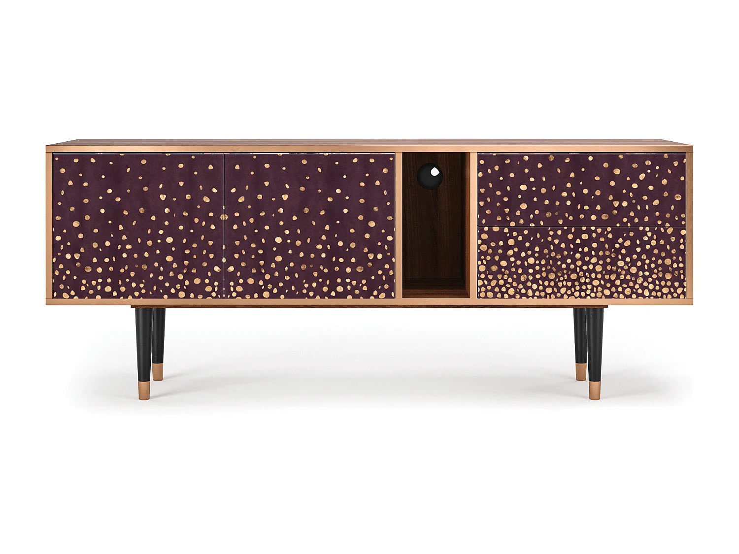 Mueble de TV - 170х69х48 cm - T1 - Glowworms, Nogueira