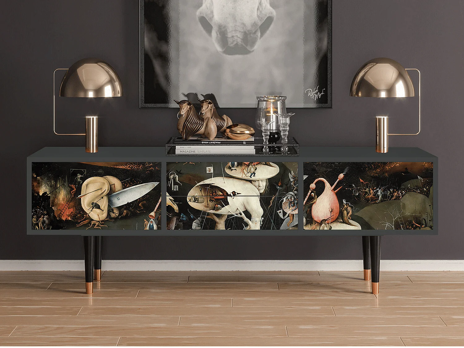 Mueble de TV - 170х59х48 cm - T4 - The Garden 2, Antracite