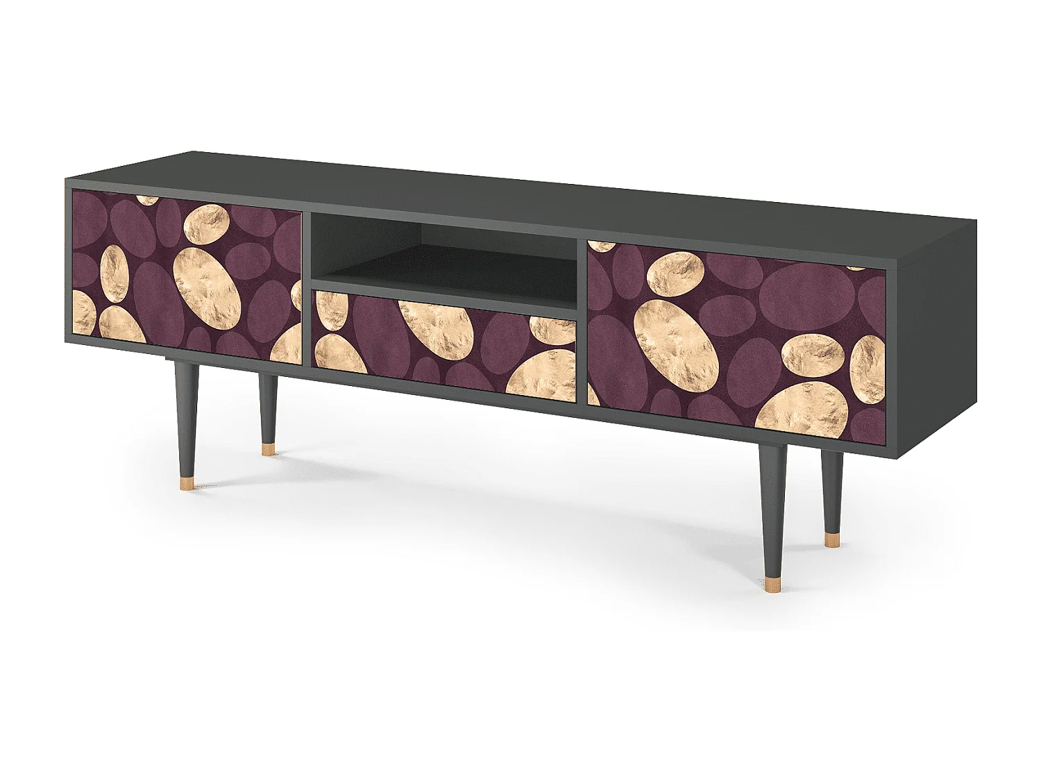 Meuble TV - 170х59х41 cm - T6 - Fine Wine, Anthracite