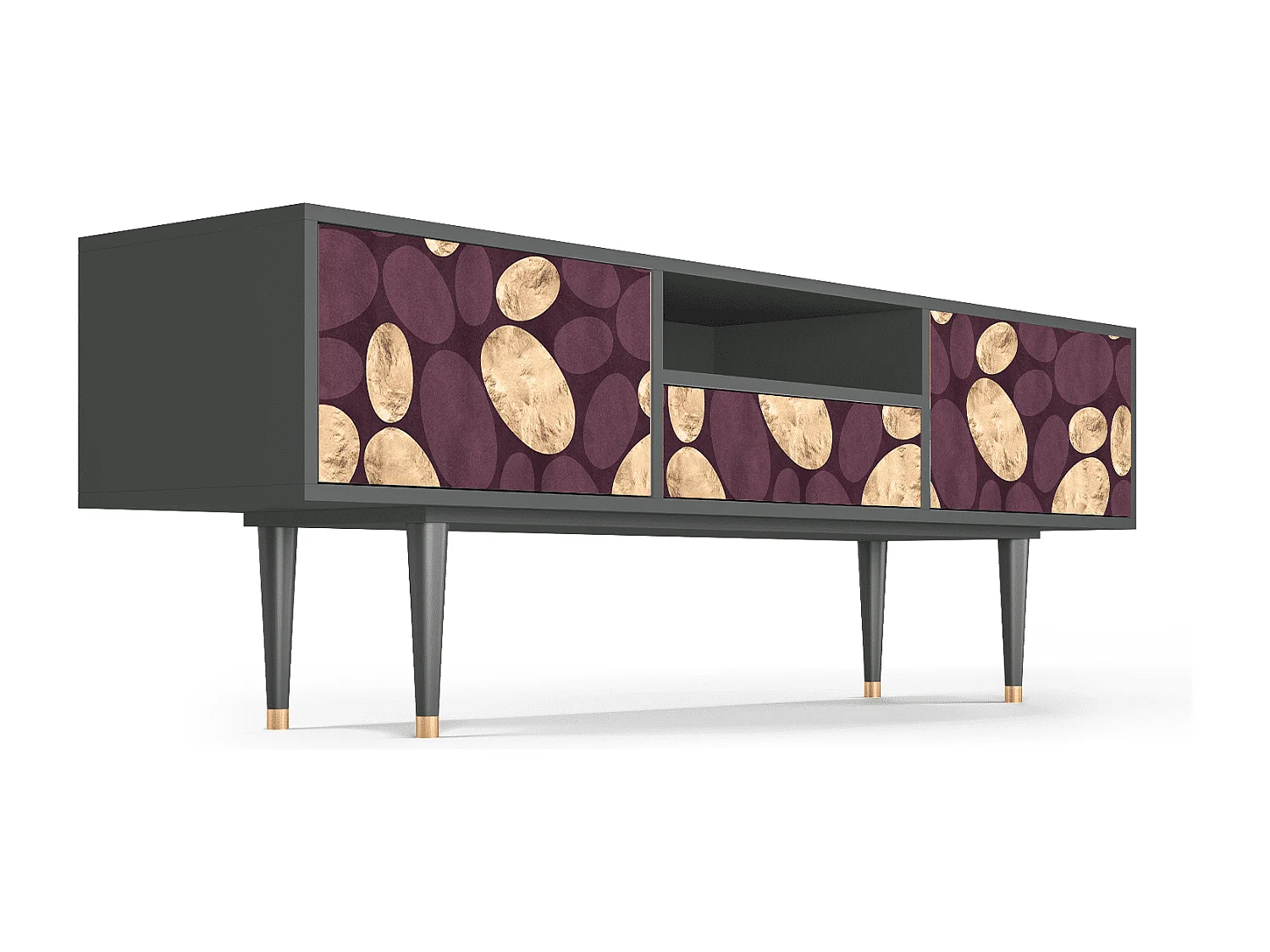 Meuble TV - 170х59х41 cm - T6 - Fine Wine, Anthracite