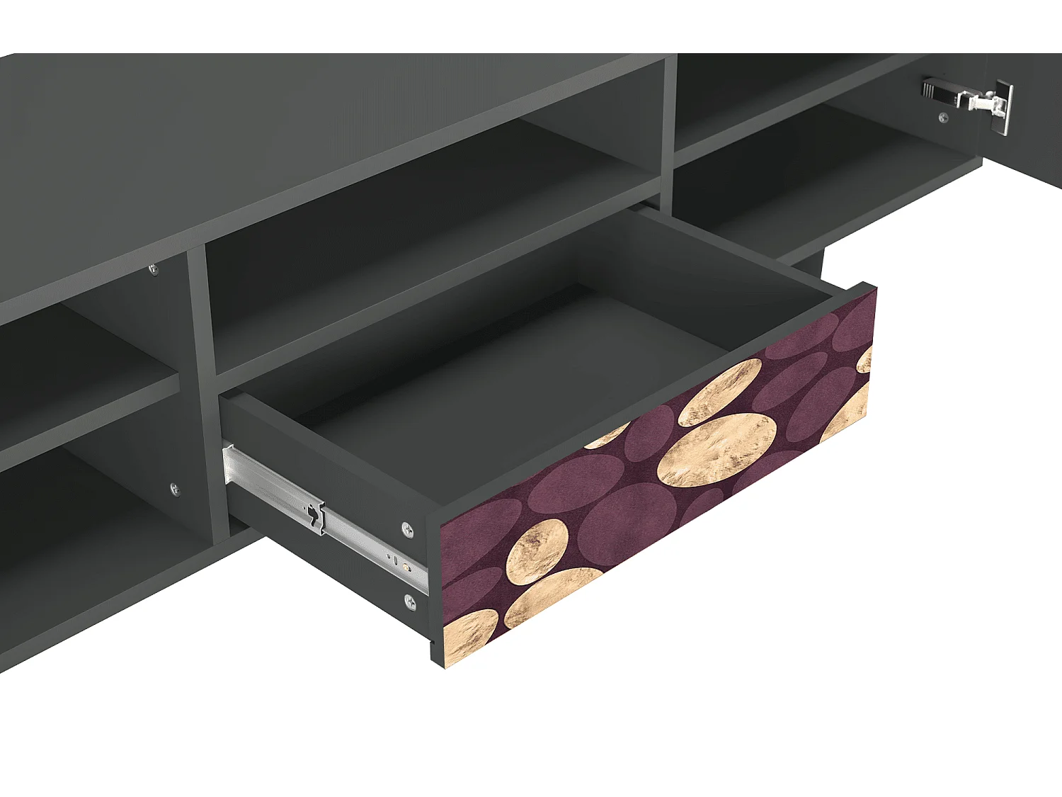 Meuble TV - 170х59х41 cm - T6 - Fine Wine, Anthracite