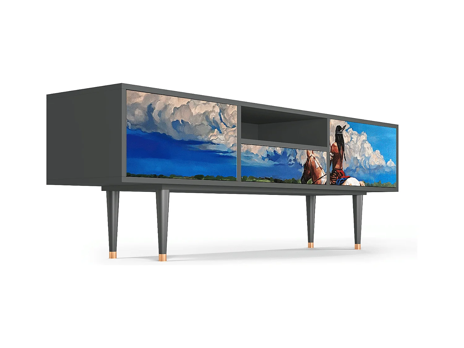 Meuble TV - 170х59х41 cm - T6 - Thunderheads by Dean, Anthracite