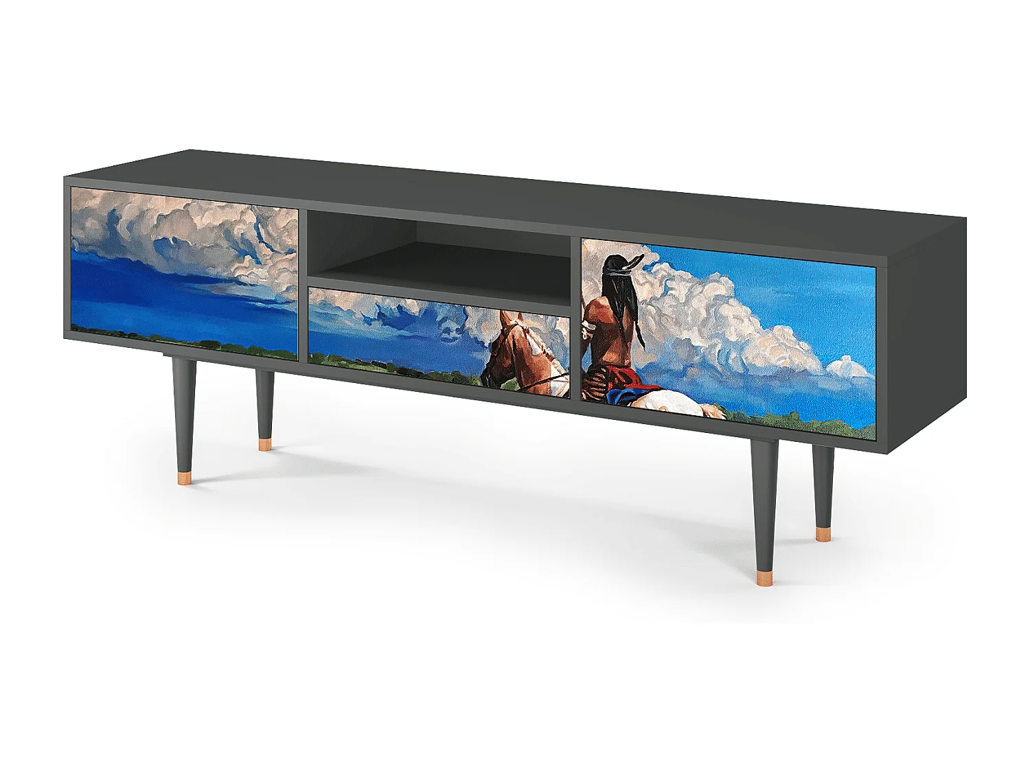 Meuble TV - 170х59х41 cm - T6 - Thunderheads by Dean, Anthracite