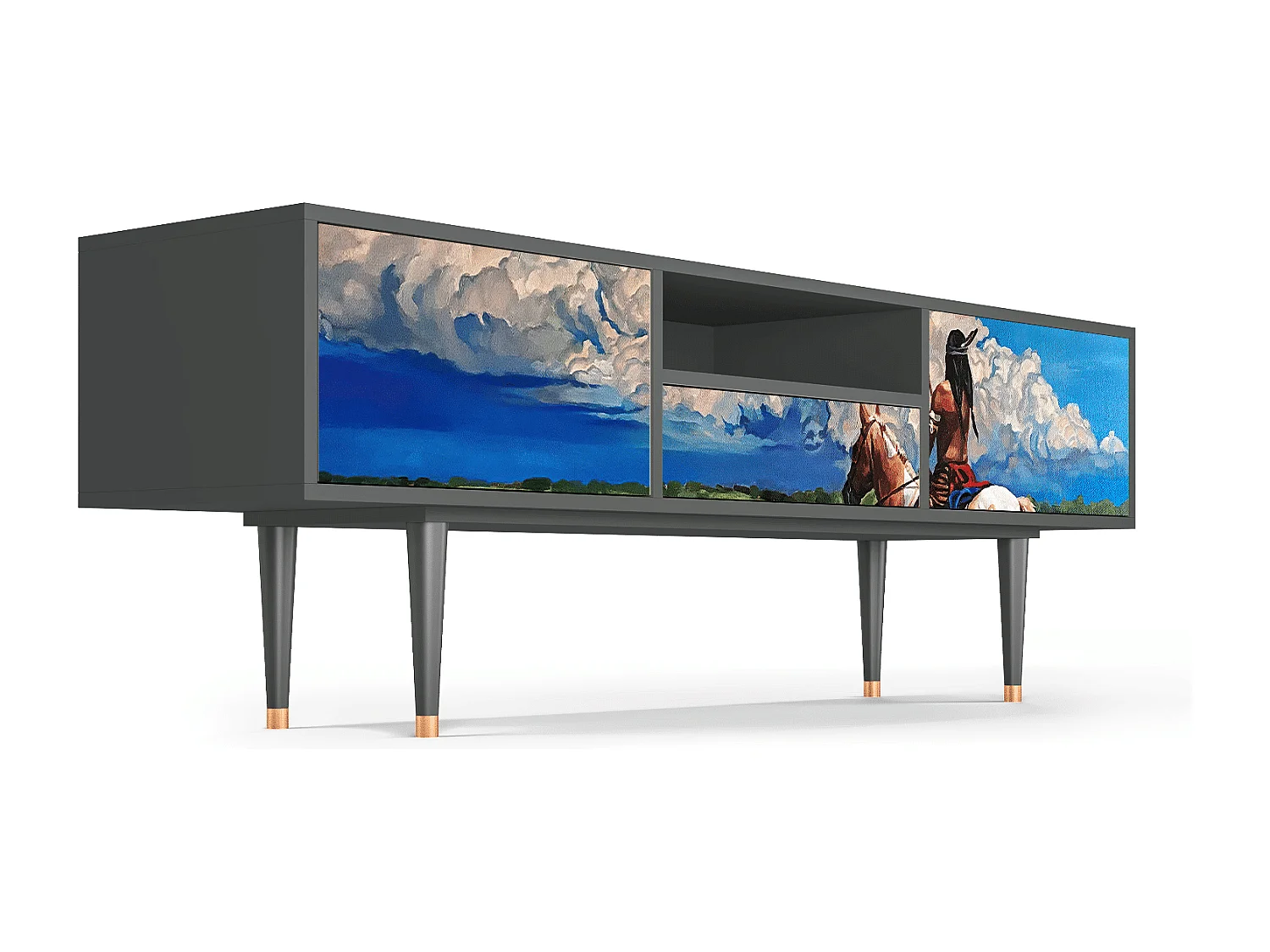 Mobile TV - 170х59х41 cm - T6 - Thunderheads by Dean, Antracite