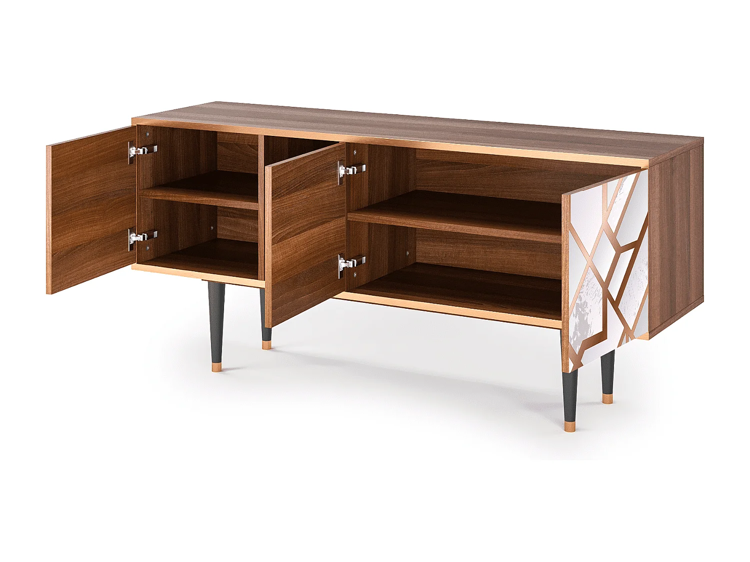 Meuble TV - 150х69х41 cm - T5 - Pastel Fairytale, Noyer