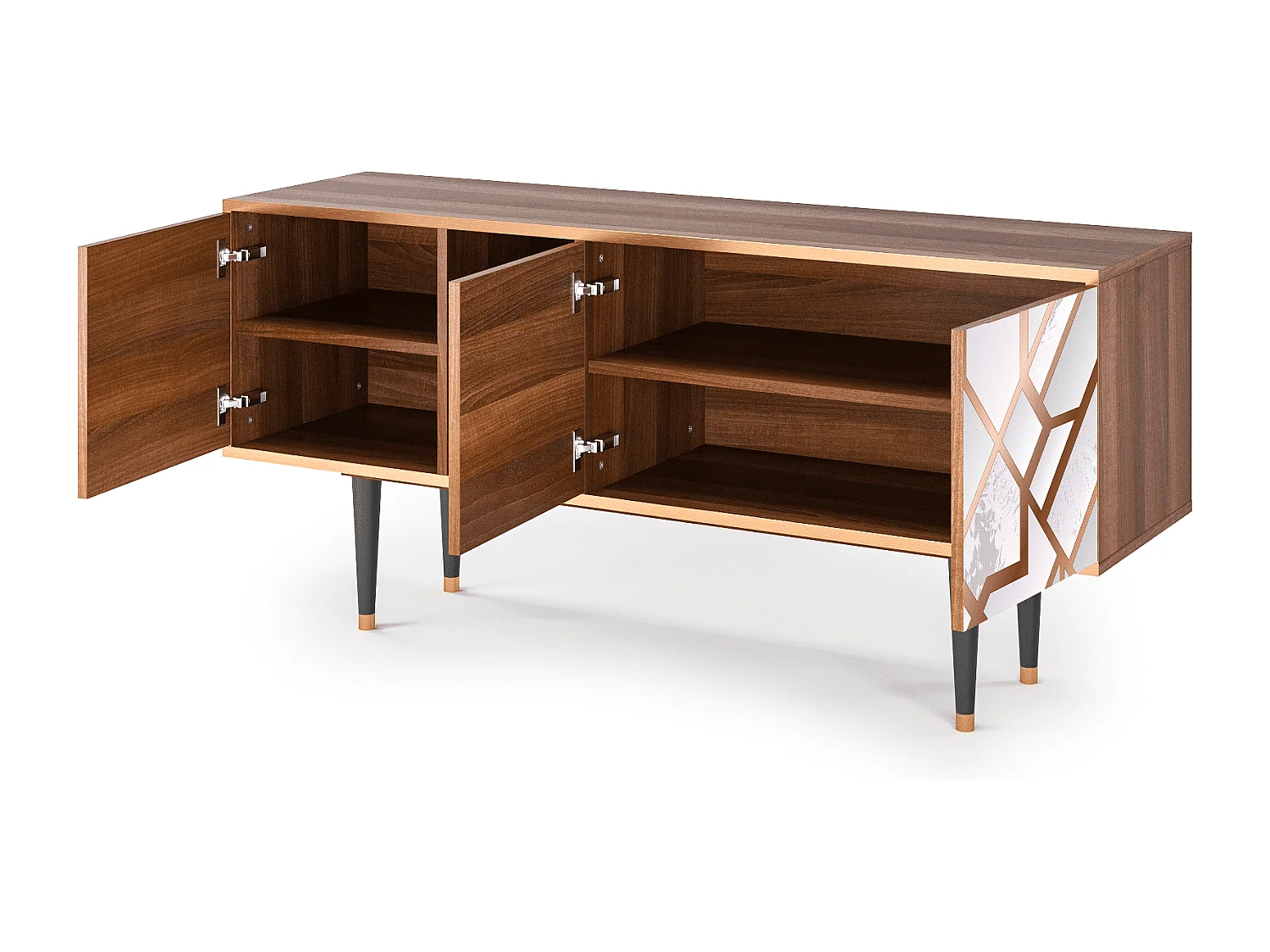 Meuble TV - 150х69х41 cm - T5 - Pastel Fairytale, Noyer