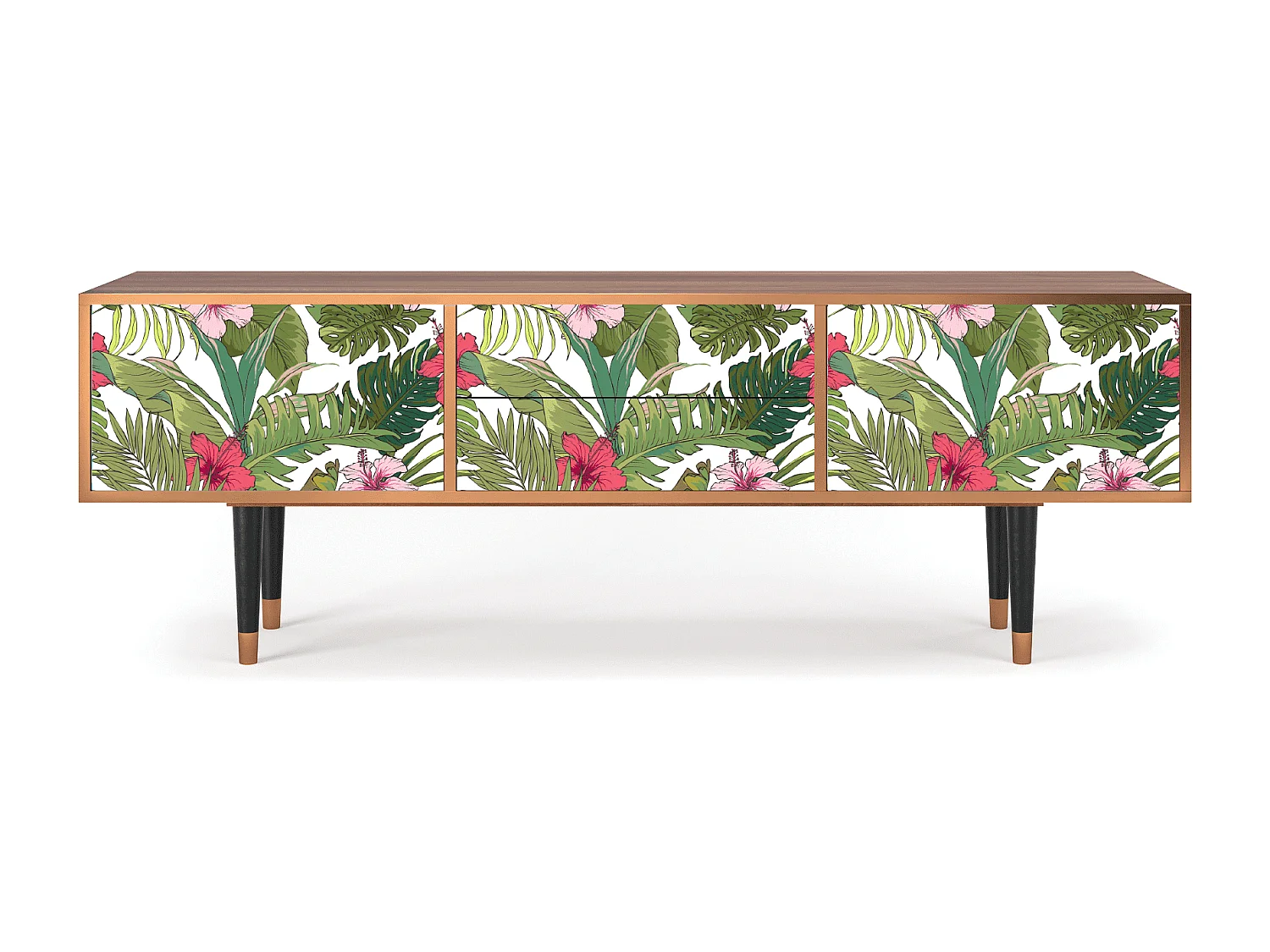 Mobile TV - 170х59х48 cm - T4 - Verdant Tropics, Noce