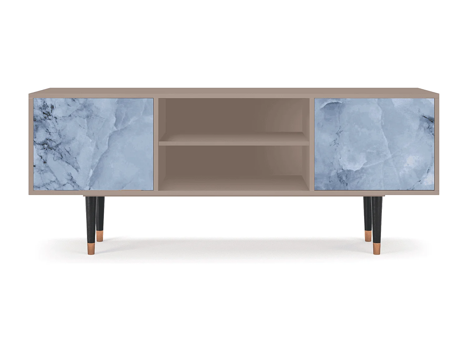 Szafka RTV - 170х69х48 cm - T2 - Feather Ice, Latte