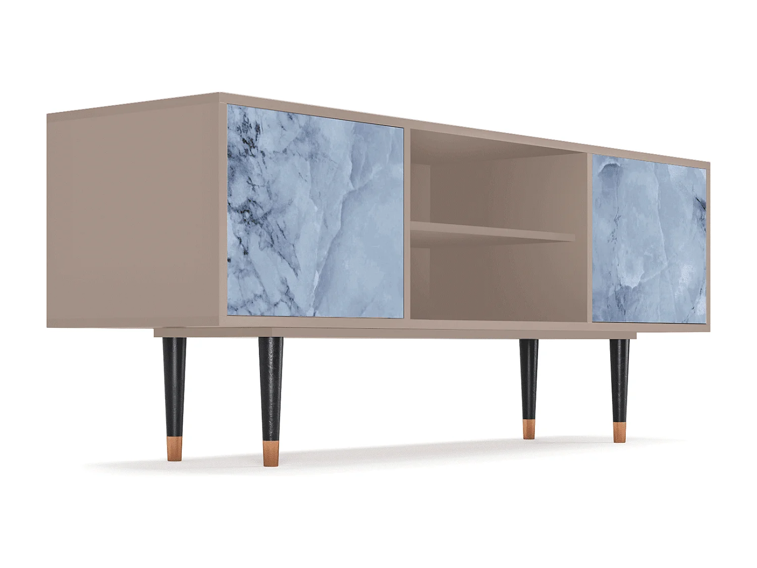 Szafka RTV - 170х69х48 cm - T2 - Feather Ice, Latte