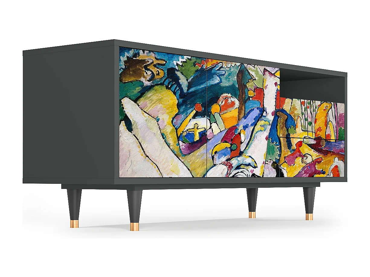 Mueble de TV - 125х56х41 cm - T7 - Improvisation 26  , Antracita