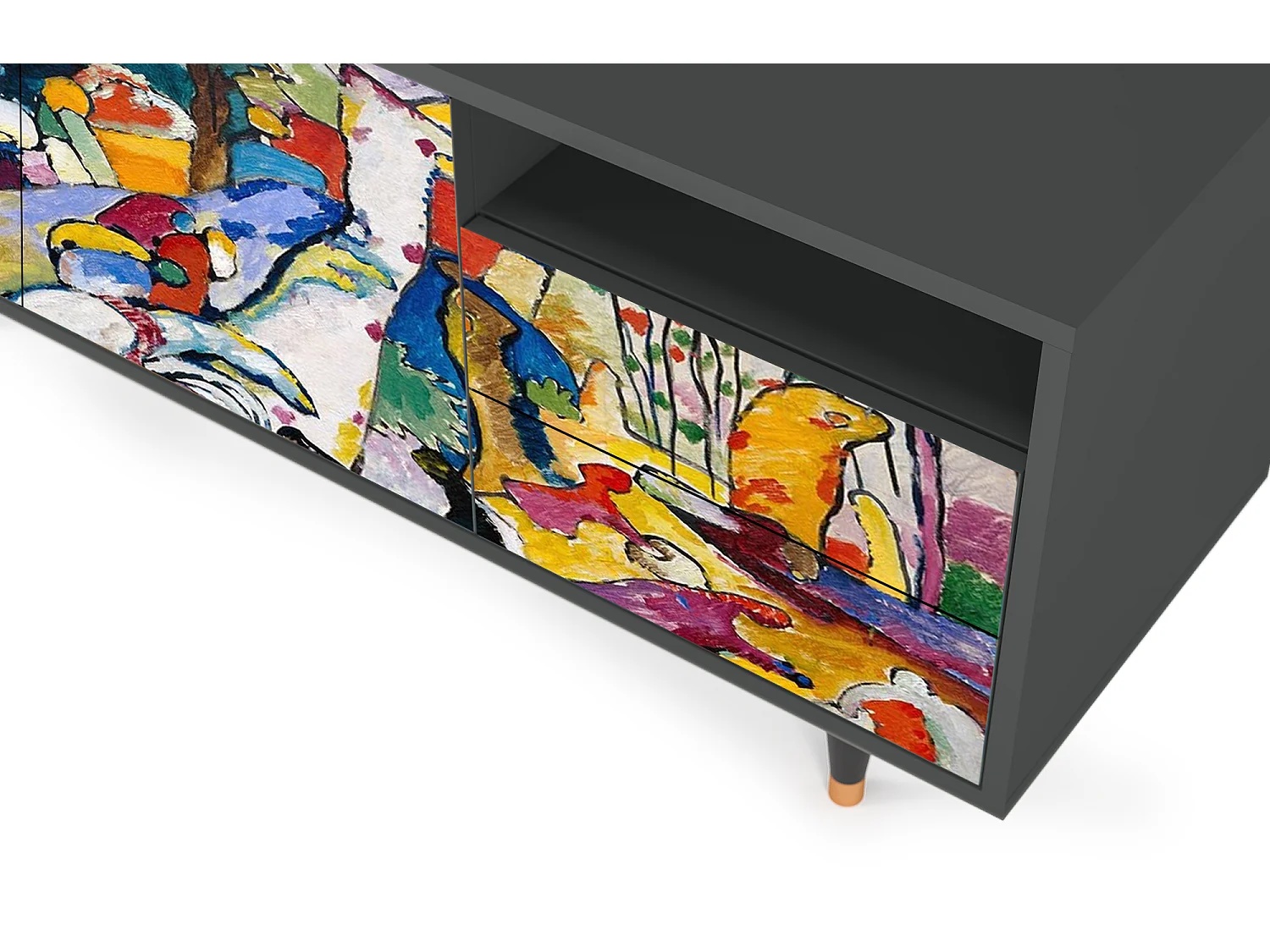 Mueble de TV - 125х56х41 cm - T7 - Improvisation 26  , Antracita