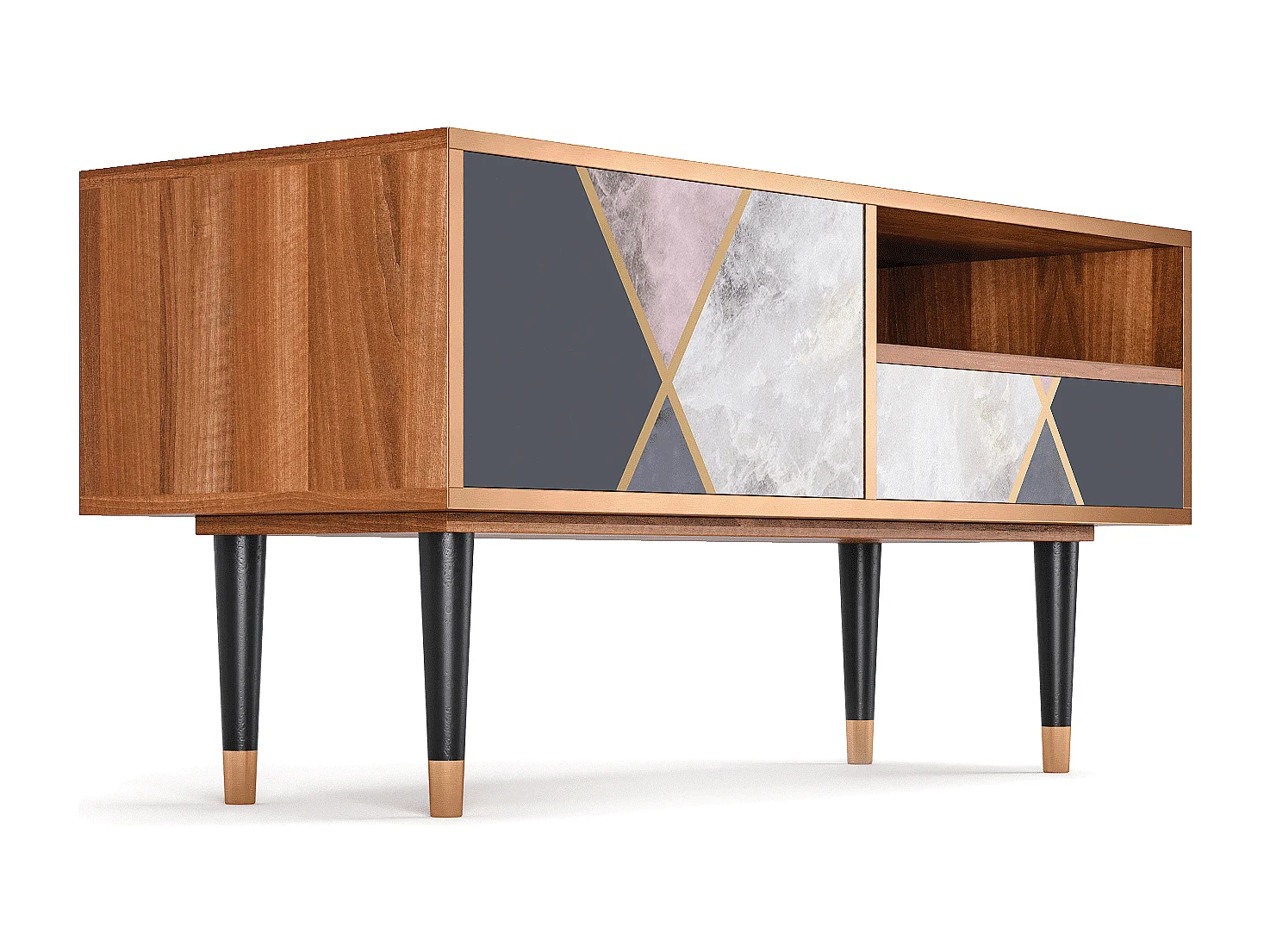 Meuble TV - 115х59х48 cm - T3 - Ideal Harmony, Noyer