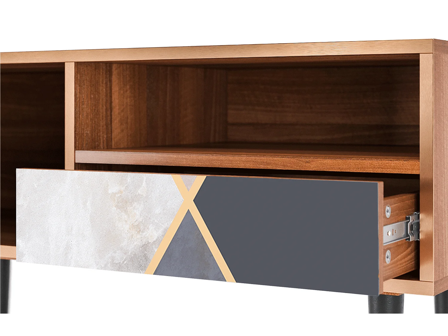 Meuble TV - 115х59х48 cm - T3 - Ideal Harmony, Noyer