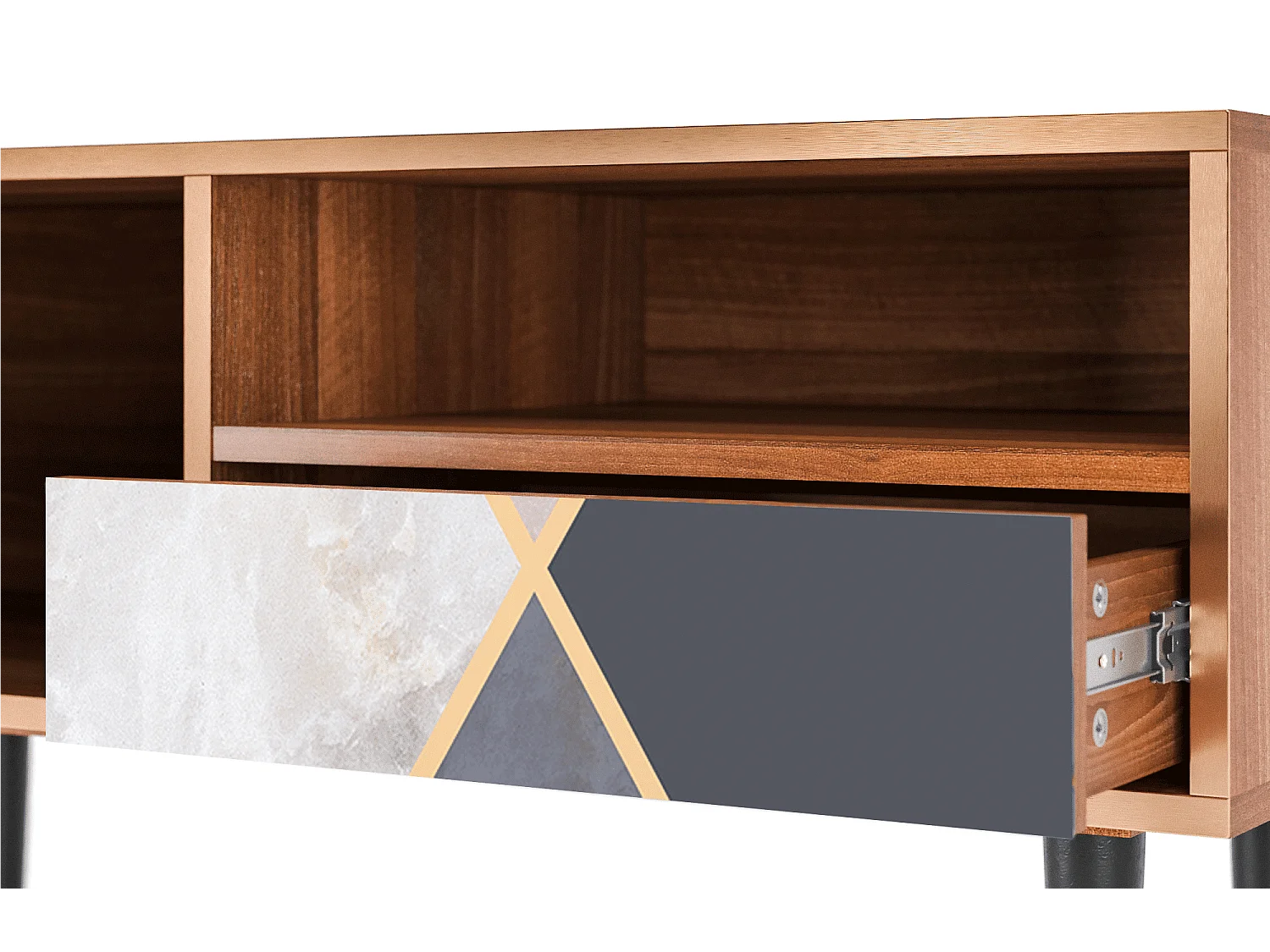 Meuble TV - 115х59х48 cm - T3 - Ideal Harmony, Noyer