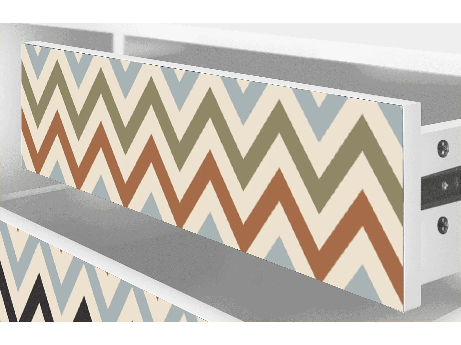 Meuble TV - 170х59х48 cm - T4 - Bright Ripple, Blanc