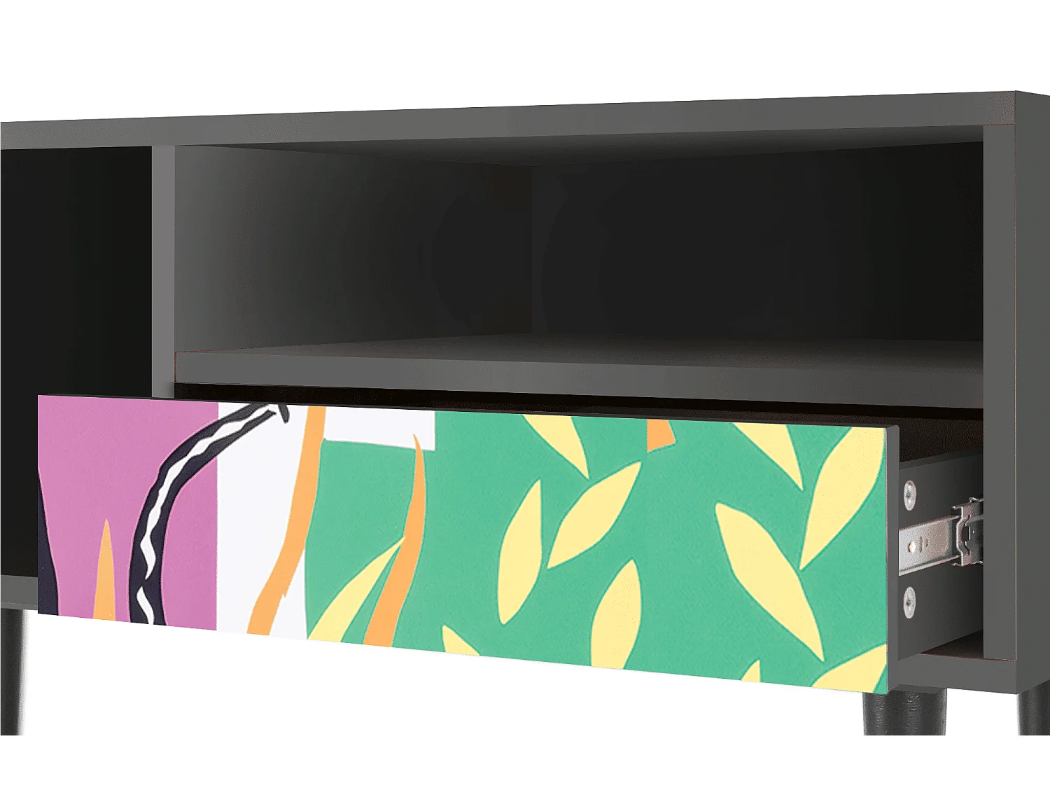 Meuble TV - 115х59х48 cm - T3 - La Tristesse du Roi, Anthracite