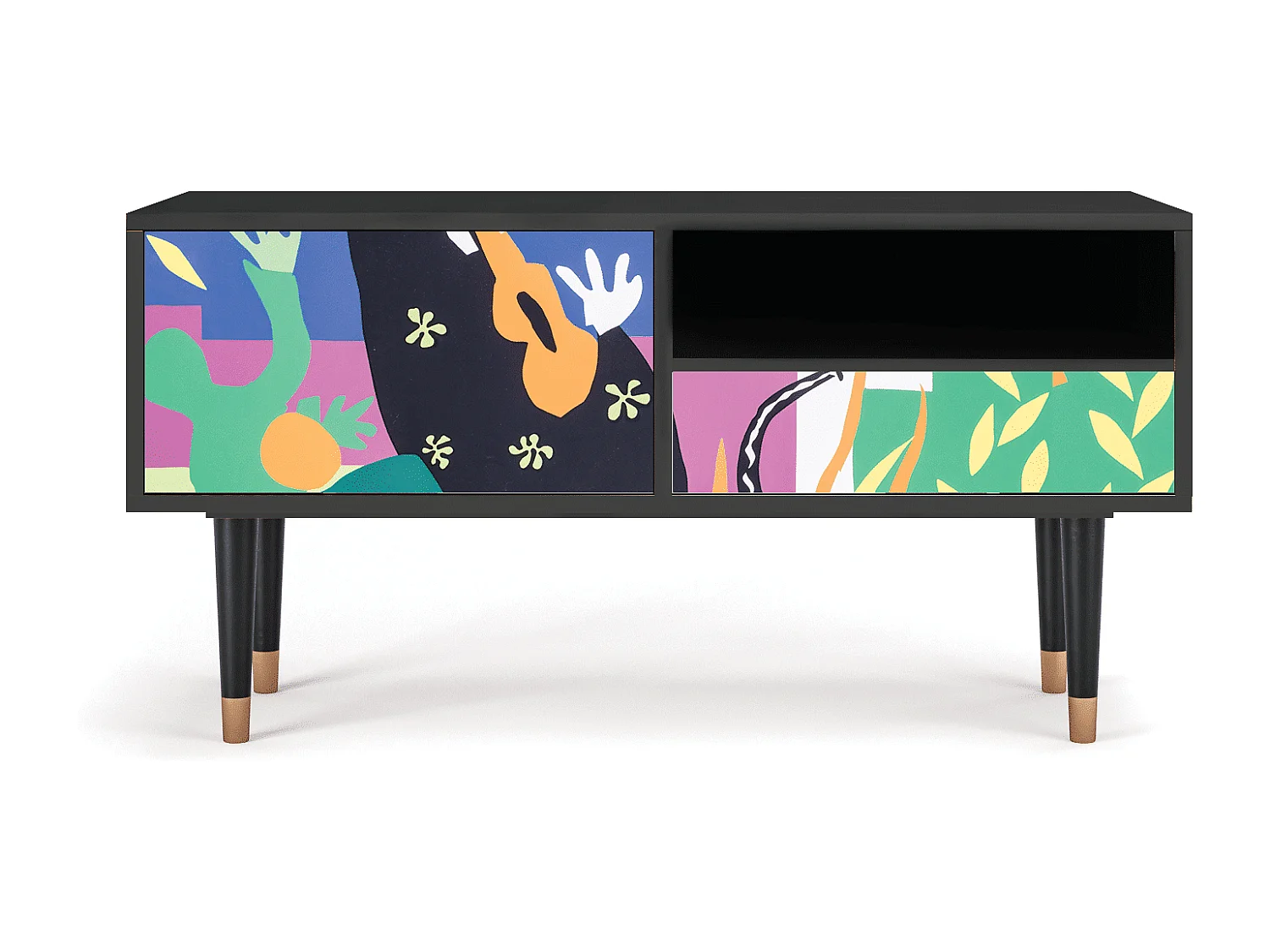 Meuble TV - 115х59х48 cm - T3 - La Tristesse du Roi, Anthracite