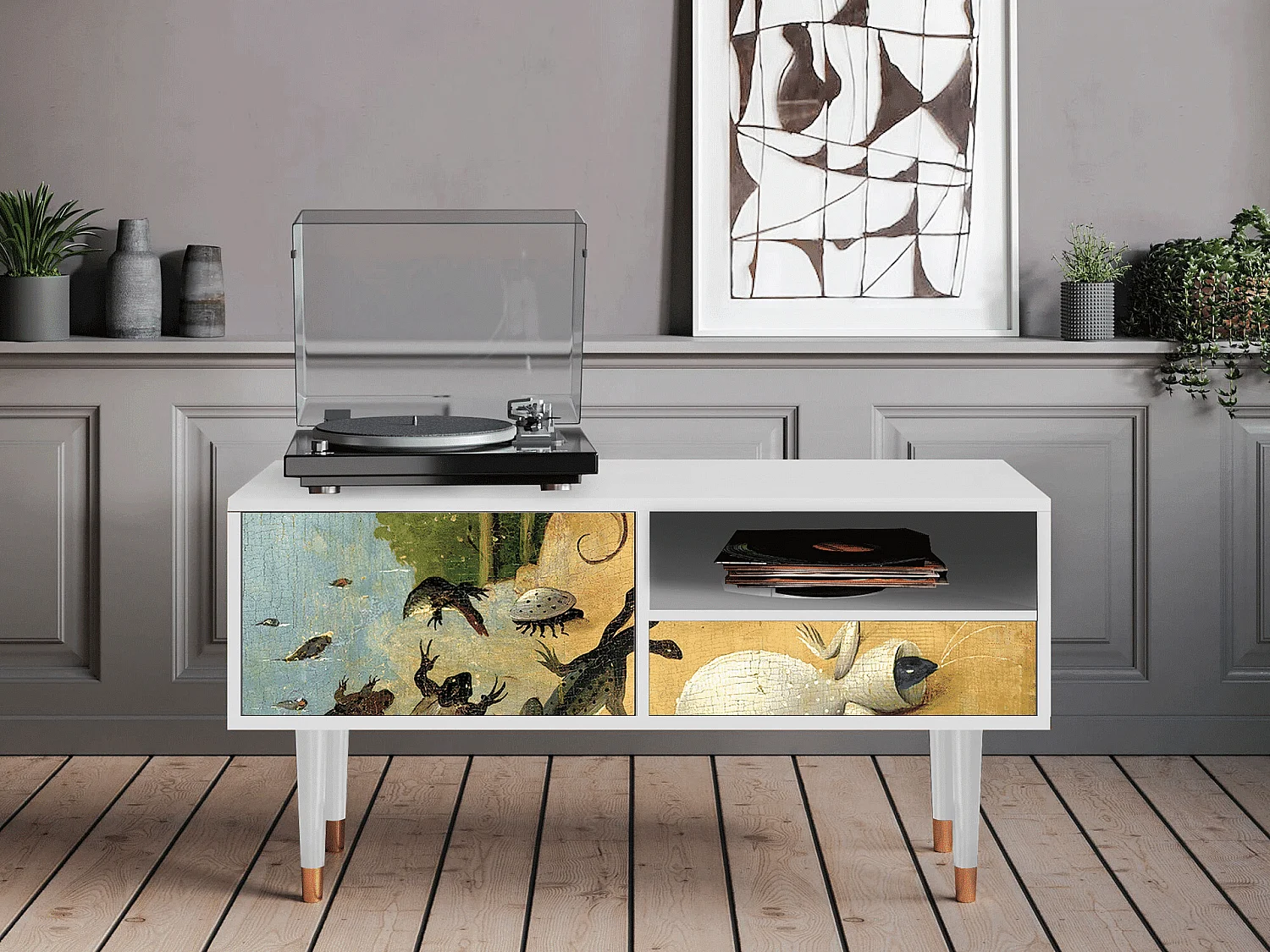 Mueble de TV - 115х59х48 cm - T3 - The Garden by Bosch, Blanco