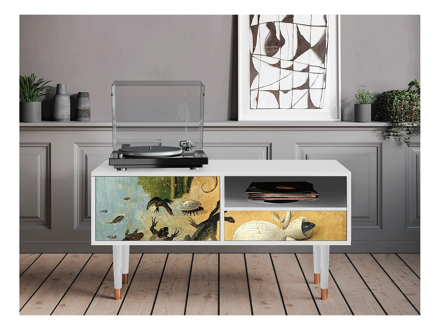 Meuble TV - 115х59х48 cm - T3 - The Garden by Bosch, Blanc