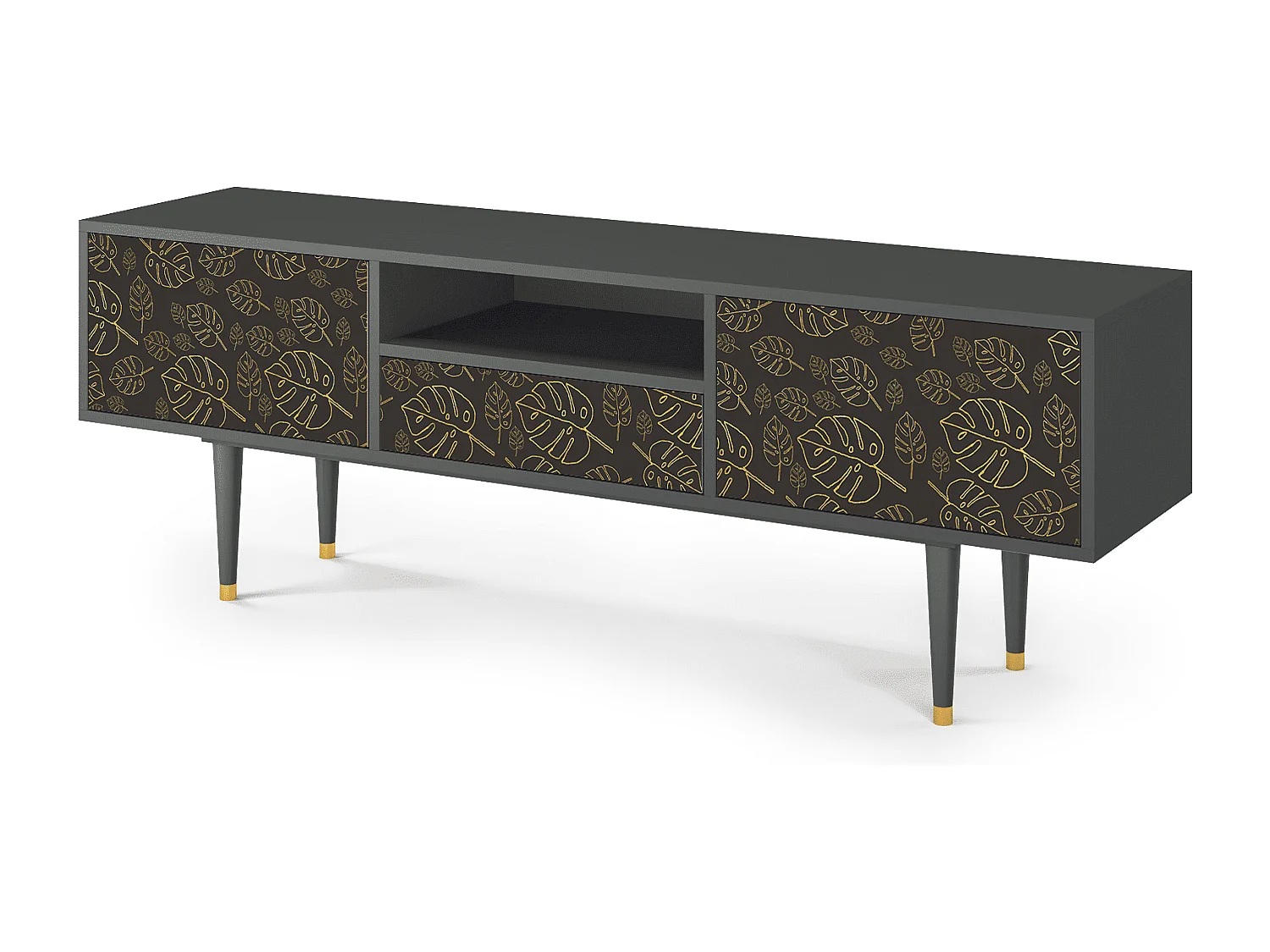 Meuble TV - 170х59х41 cm - T6 - Fall Of The Leaves, Anthracite