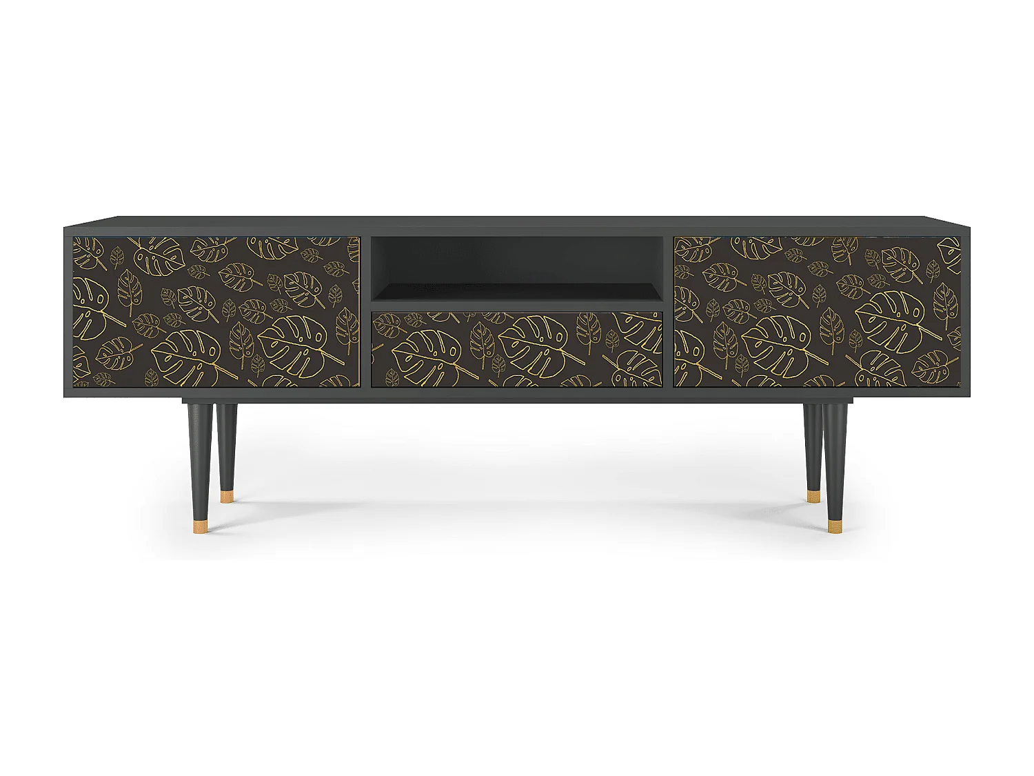 Meuble TV - 170х59х41 cm - T6 - Fall Of The Leaves, Anthracite