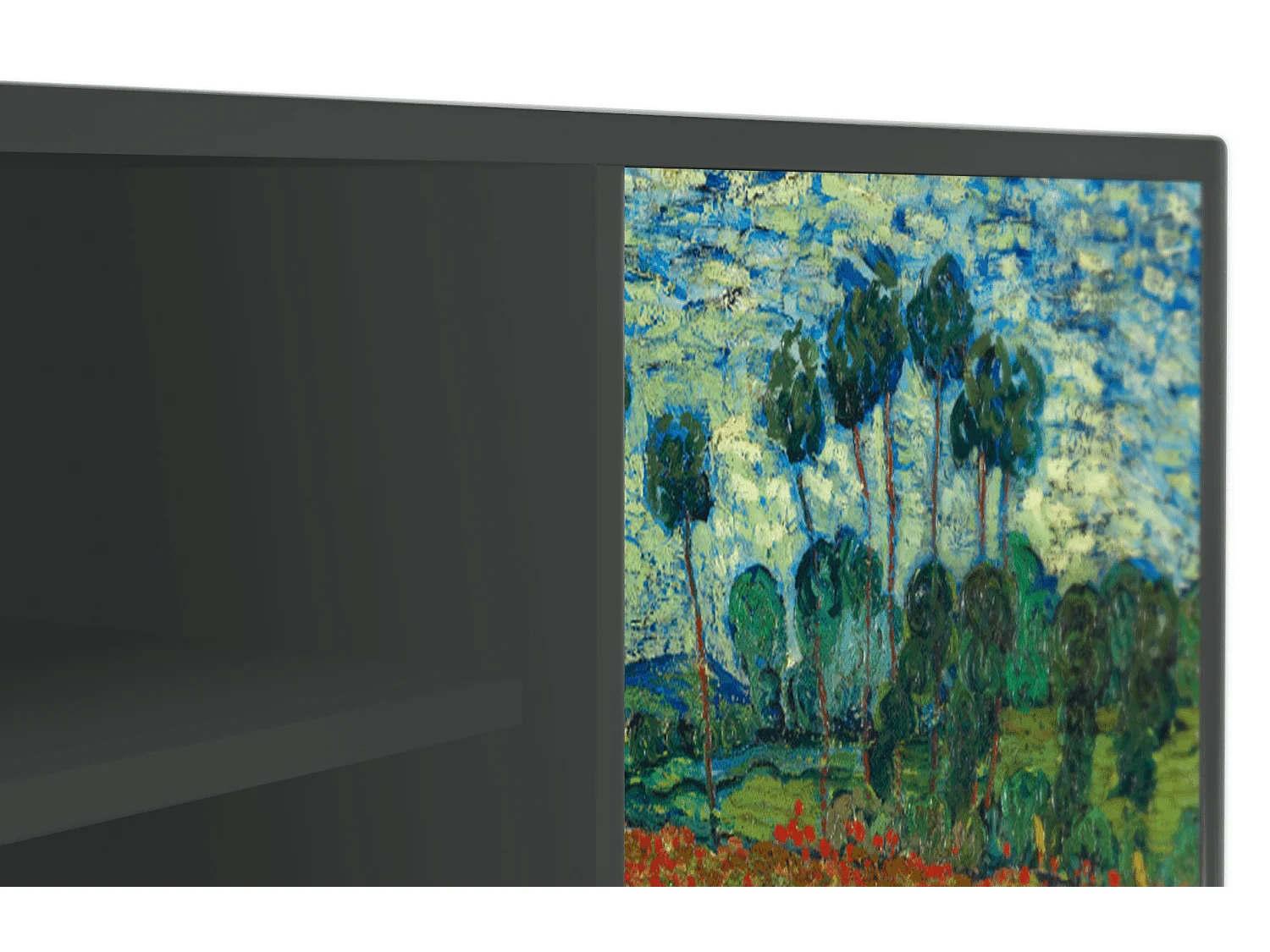 TV-meubel - 170х69х48 cm - T2 - Poppy field by van Gogh, Antraciet