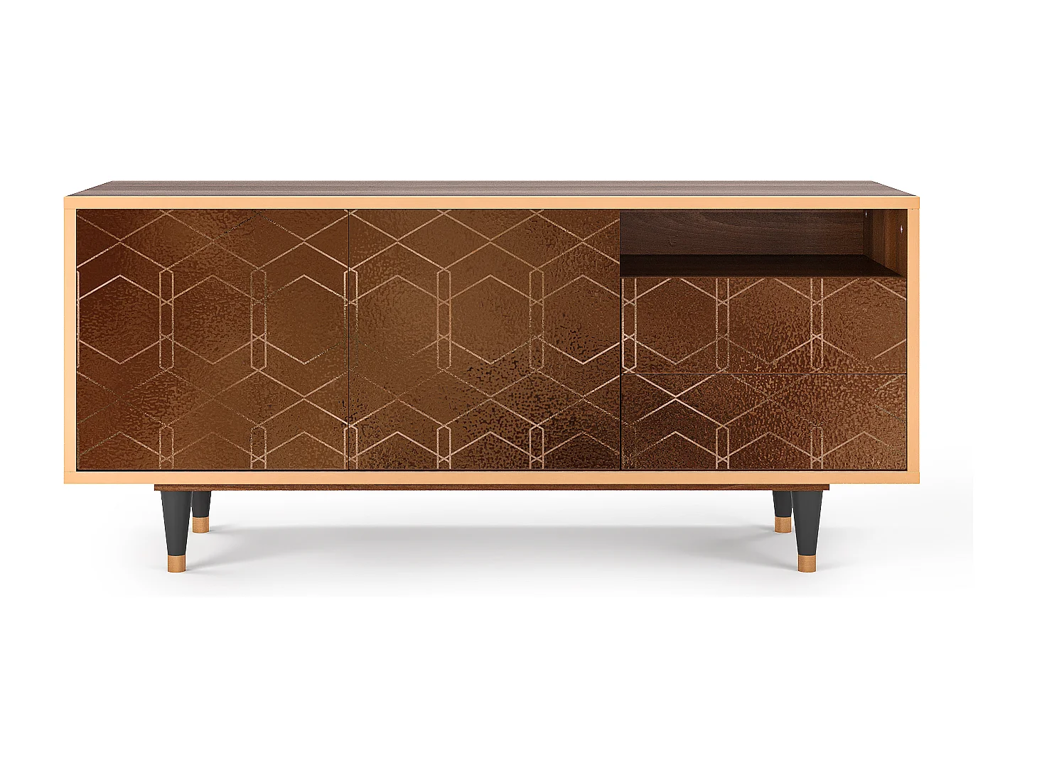 Meuble TV - 125х56х41 cm - T7 - Chocolate Bar, Noyer