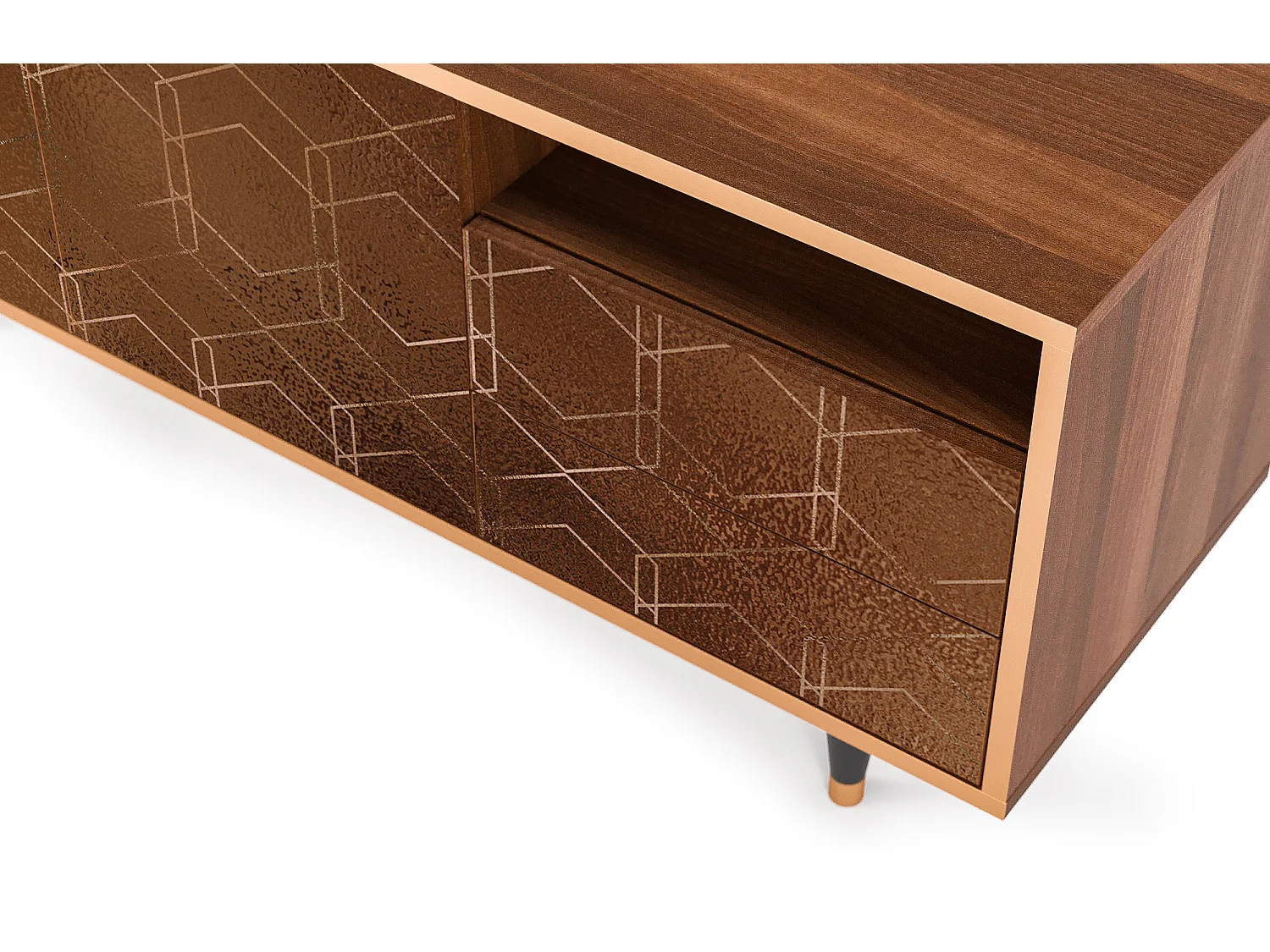 Meuble TV - 125х56х41 cm - T7 - Chocolate Bar, Noyer