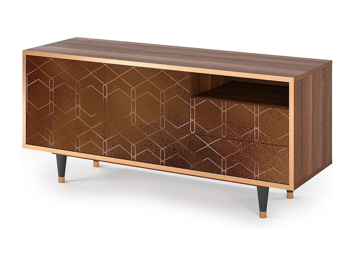 TV-Möbel - 125х56х41 cm - T7 - Chocolate Bar, Walnuss