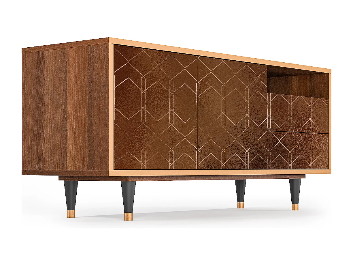 TV-Möbel - 125х56х41 cm - T7 - Chocolate Bar, Walnuss