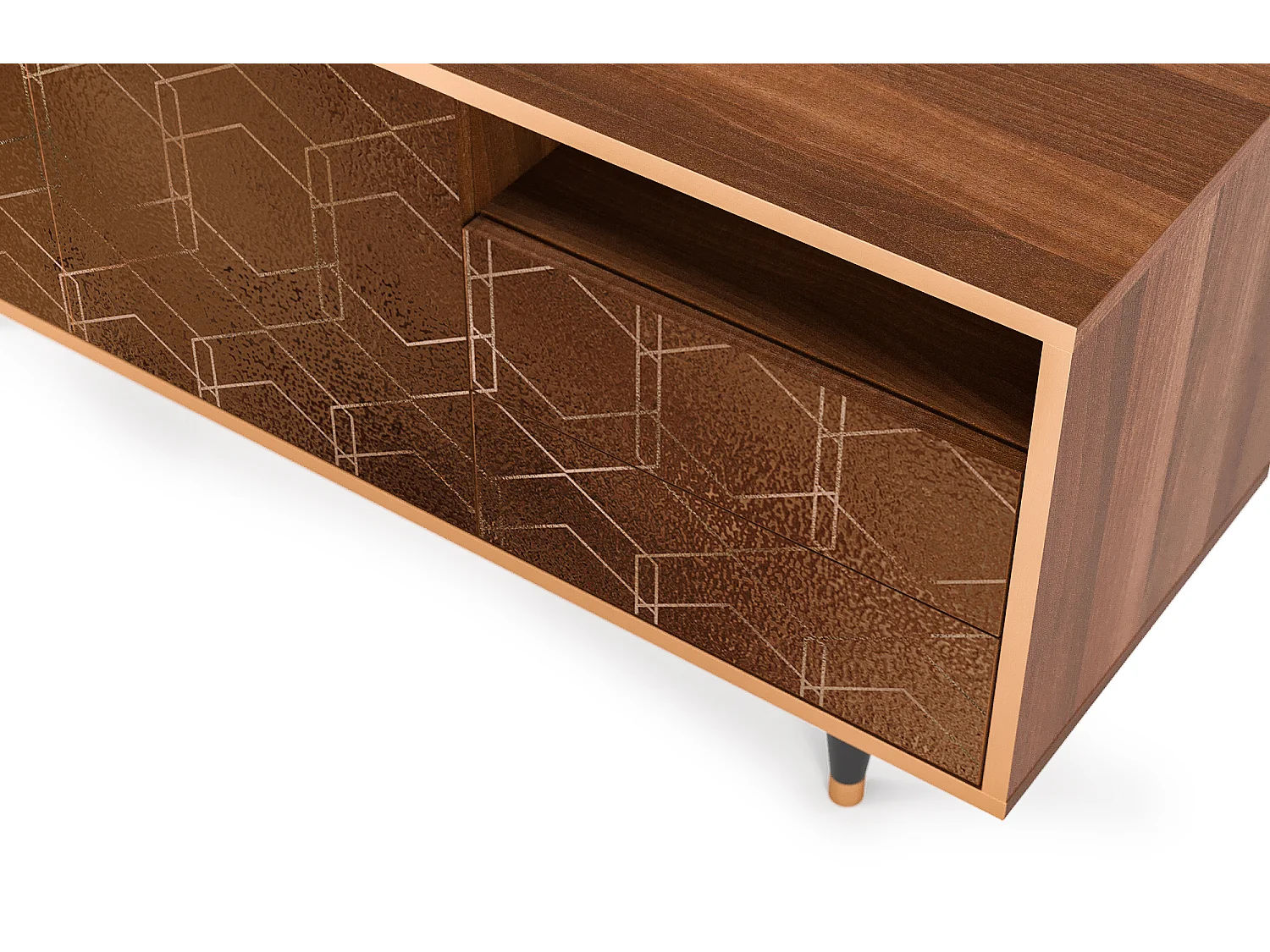 TV-Möbel - 125х56х41 cm - T7 - Chocolate Bar, Walnuss