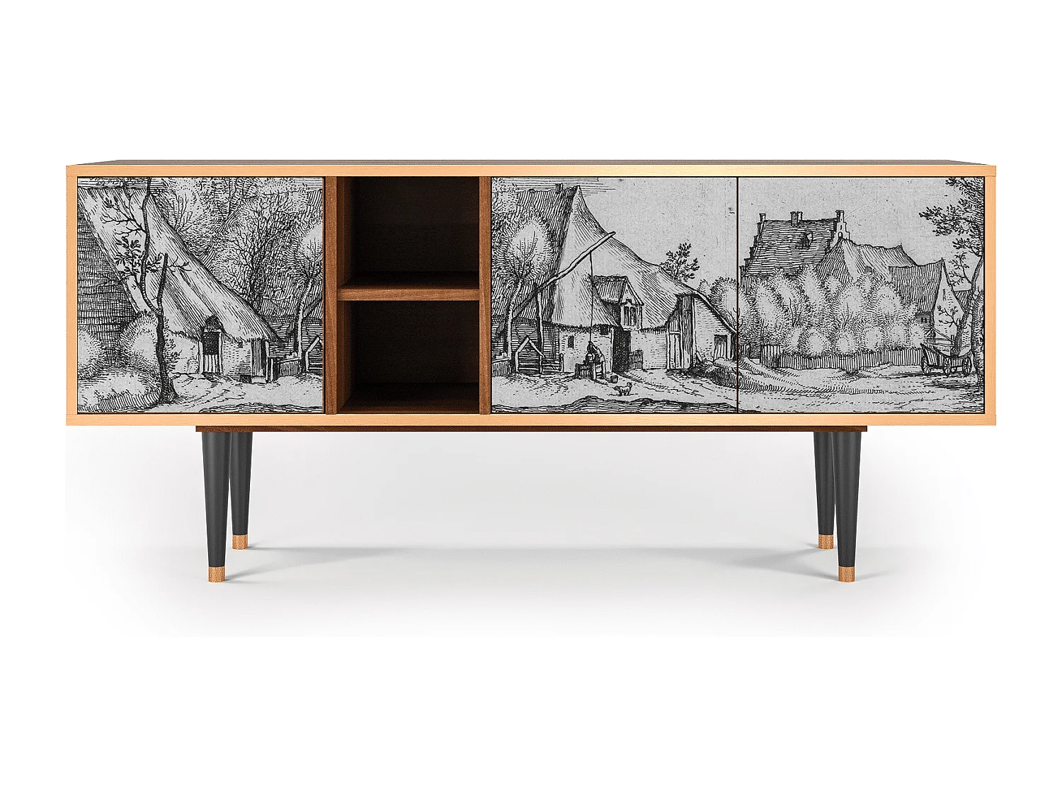 Mobile TV - 150х69х41 cm - T5 - Farms in a Village, Noce