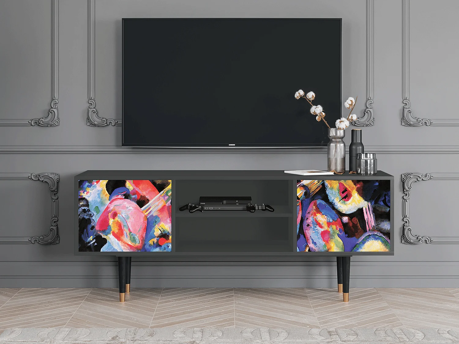 Meuble TV - 170х69х48 cm - T2 - Kandinsky, Anthracite