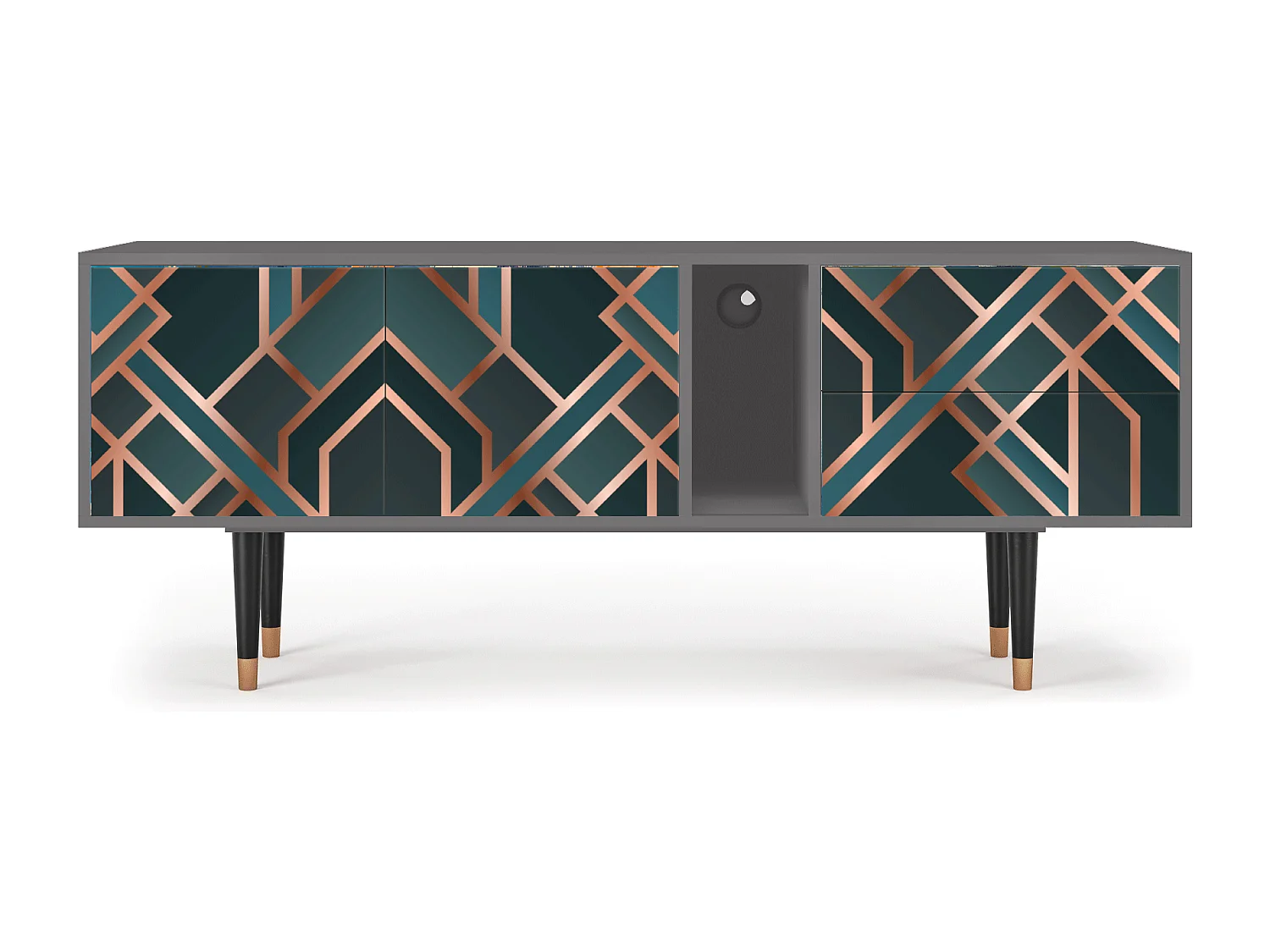 Meuble TV - 170х69х48 cm - T1 - Bronze Crossroad, Gris