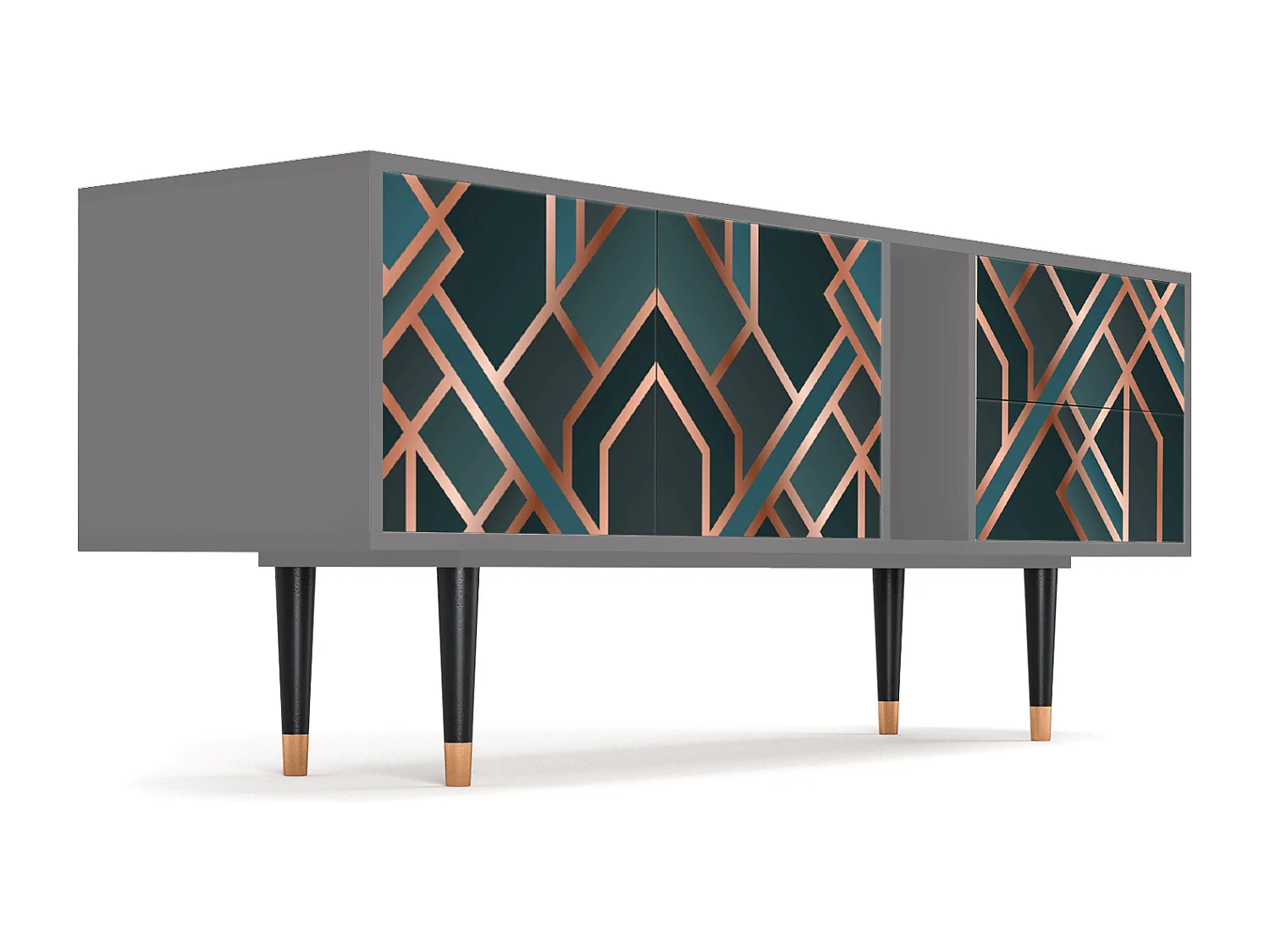 Meuble TV - 170х69х48 cm - T1 - Bronze Crossroad, Gris