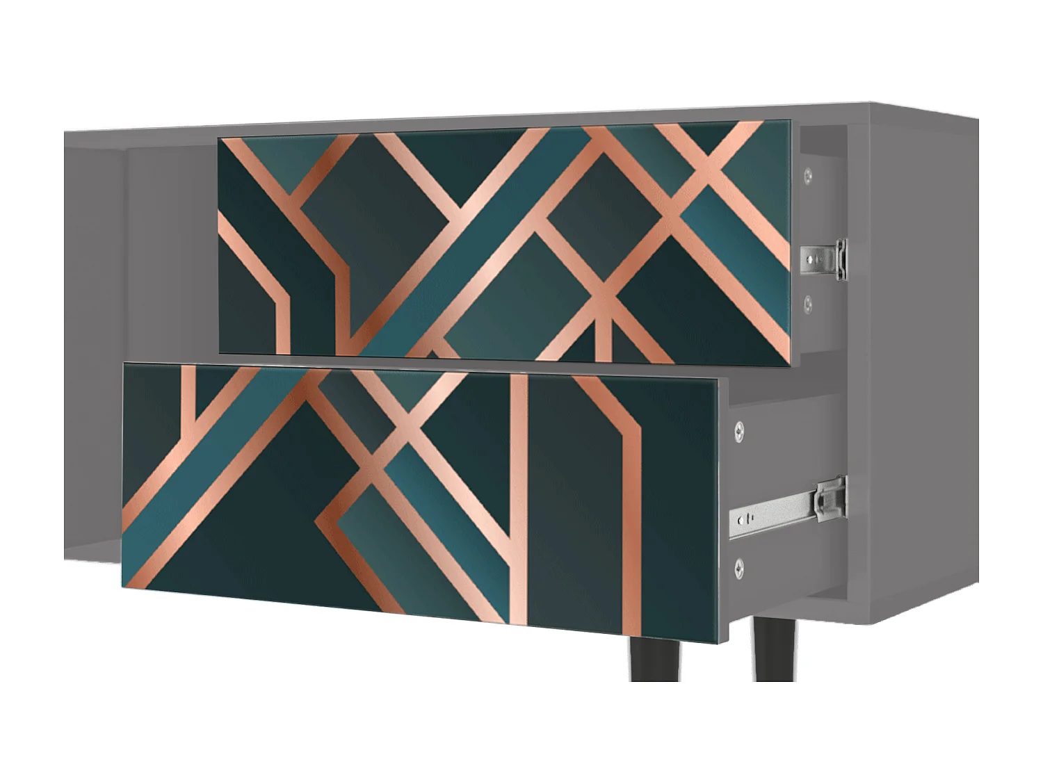 Meuble TV - 170х69х48 cm - T1 - Bronze Crossroad, Gris