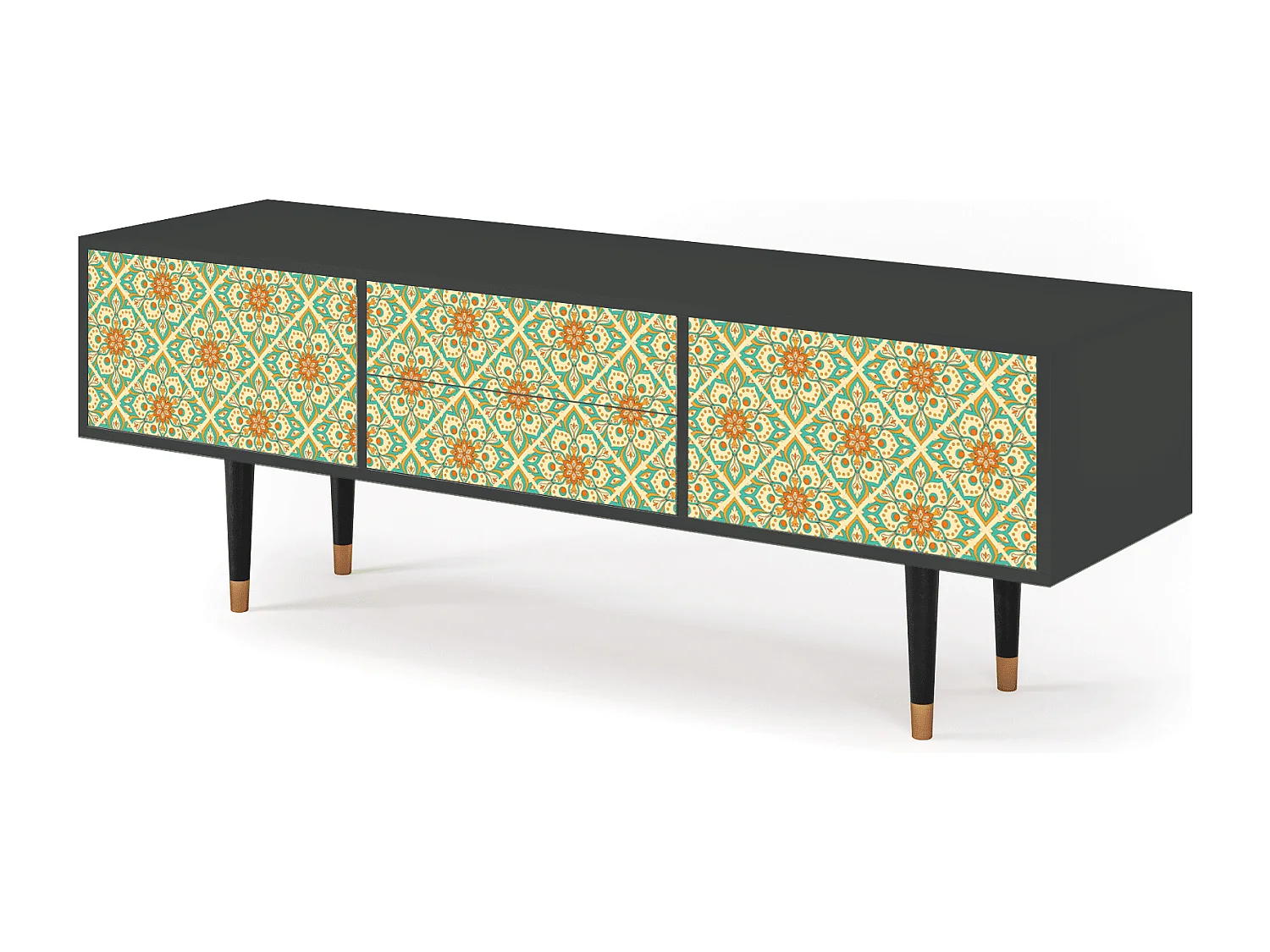 Meuble TV - 170х59х48 cm - T4 - Hindu Daisy, Anthracite