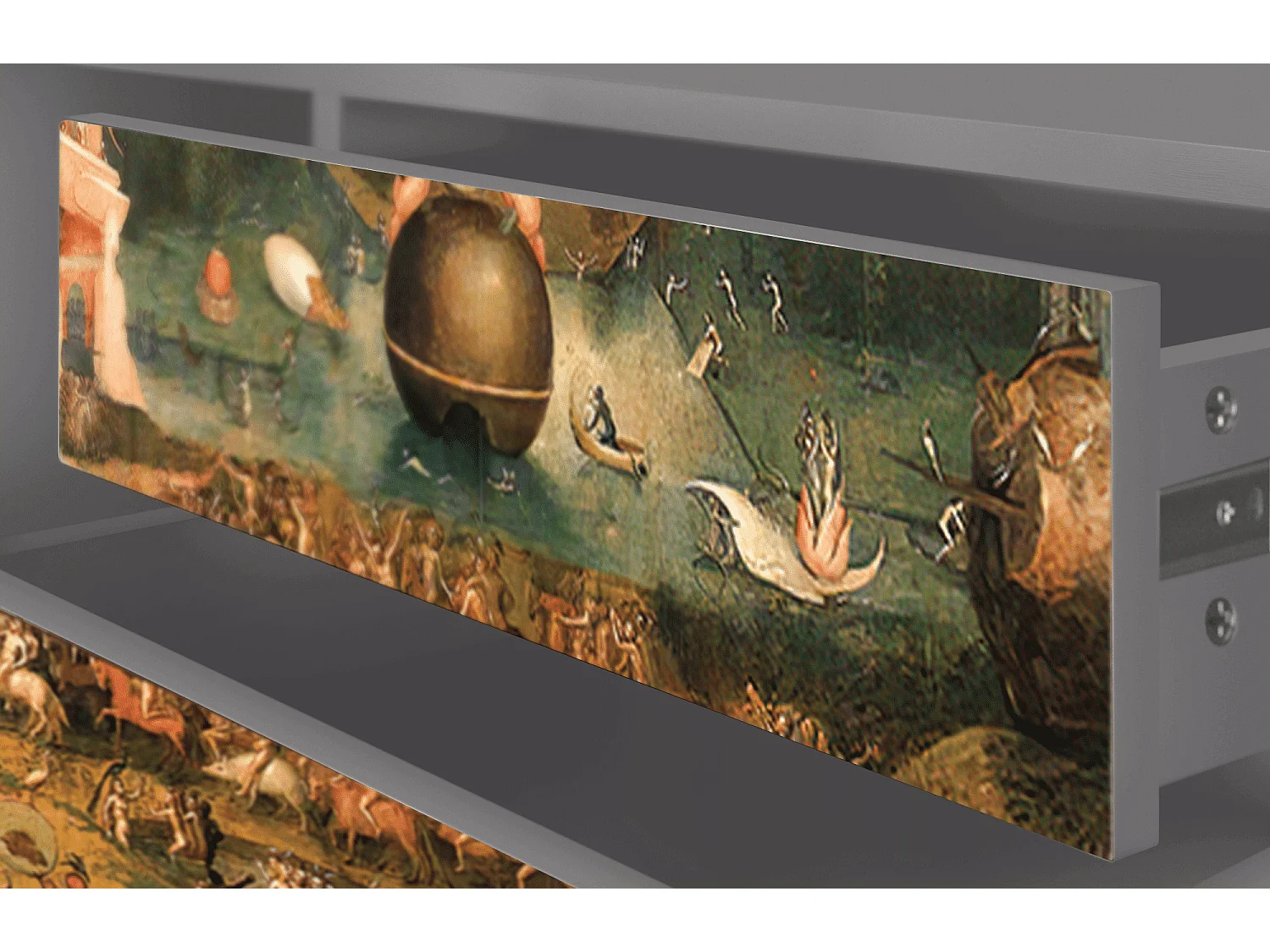 Szafka RTV - 170х59х48 cm - T4 - Garden of Delights , Szary