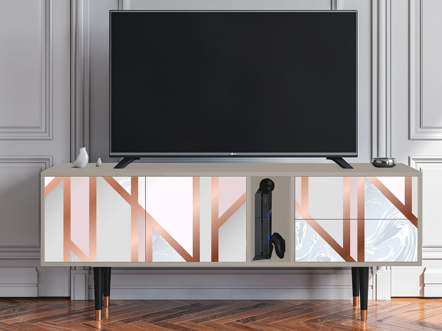 Mueble de TV - 170х69х48 cm - T1 - Champagne Story, Arena