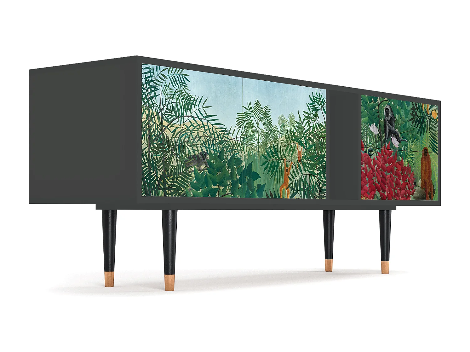 Mobile TV - 170х69х48 cm - T1 - Jungles in Paris, Antracite