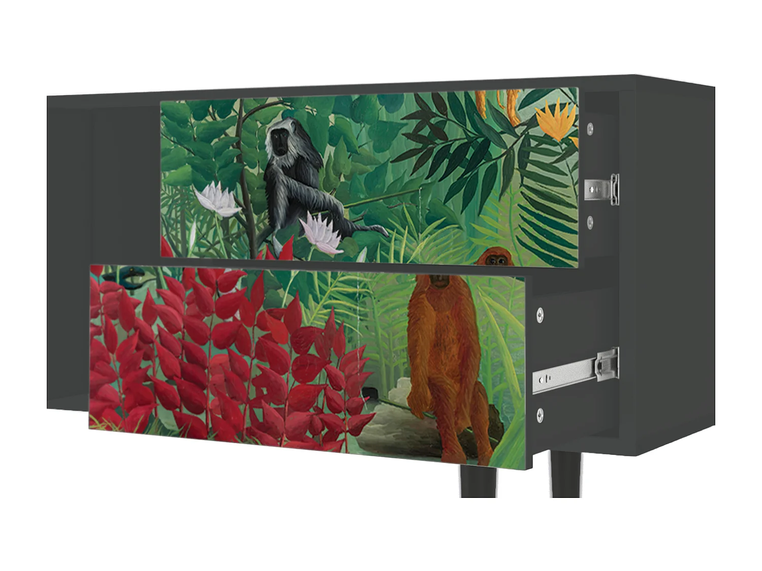 Mobile TV - 170х69х48 cm - T1 - Jungles in Paris, Antracite