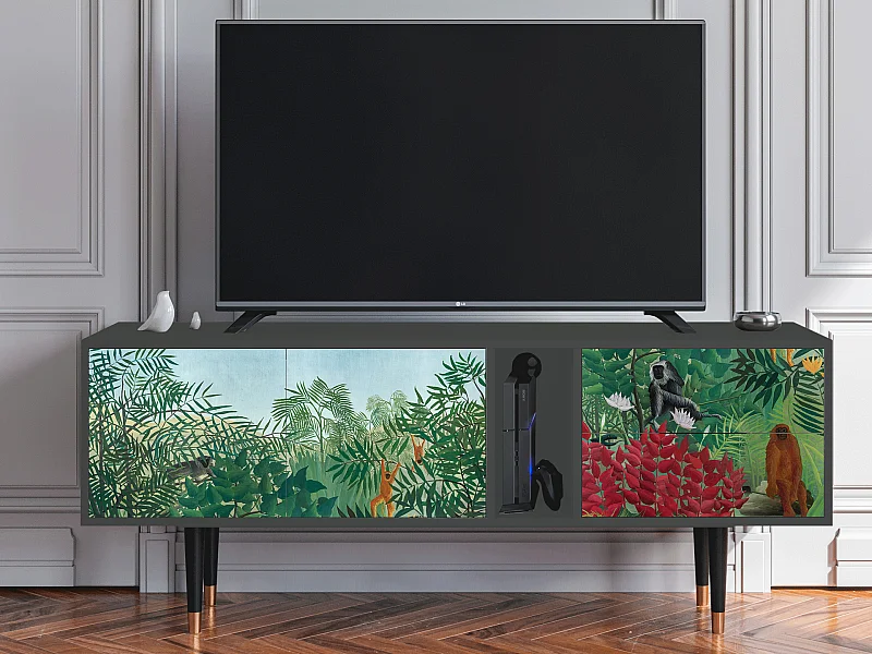 Mobile TV - 170х69х48 cm - T1 - Jungles in Paris, Antracite